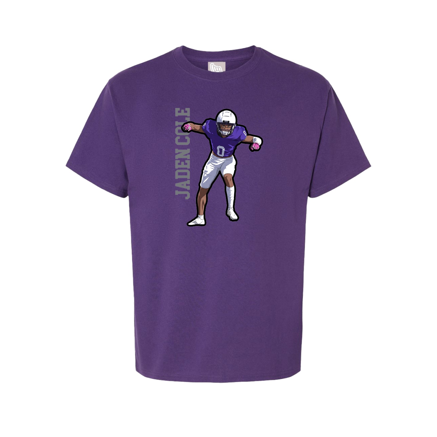 Tee — Name Vertical in Purple