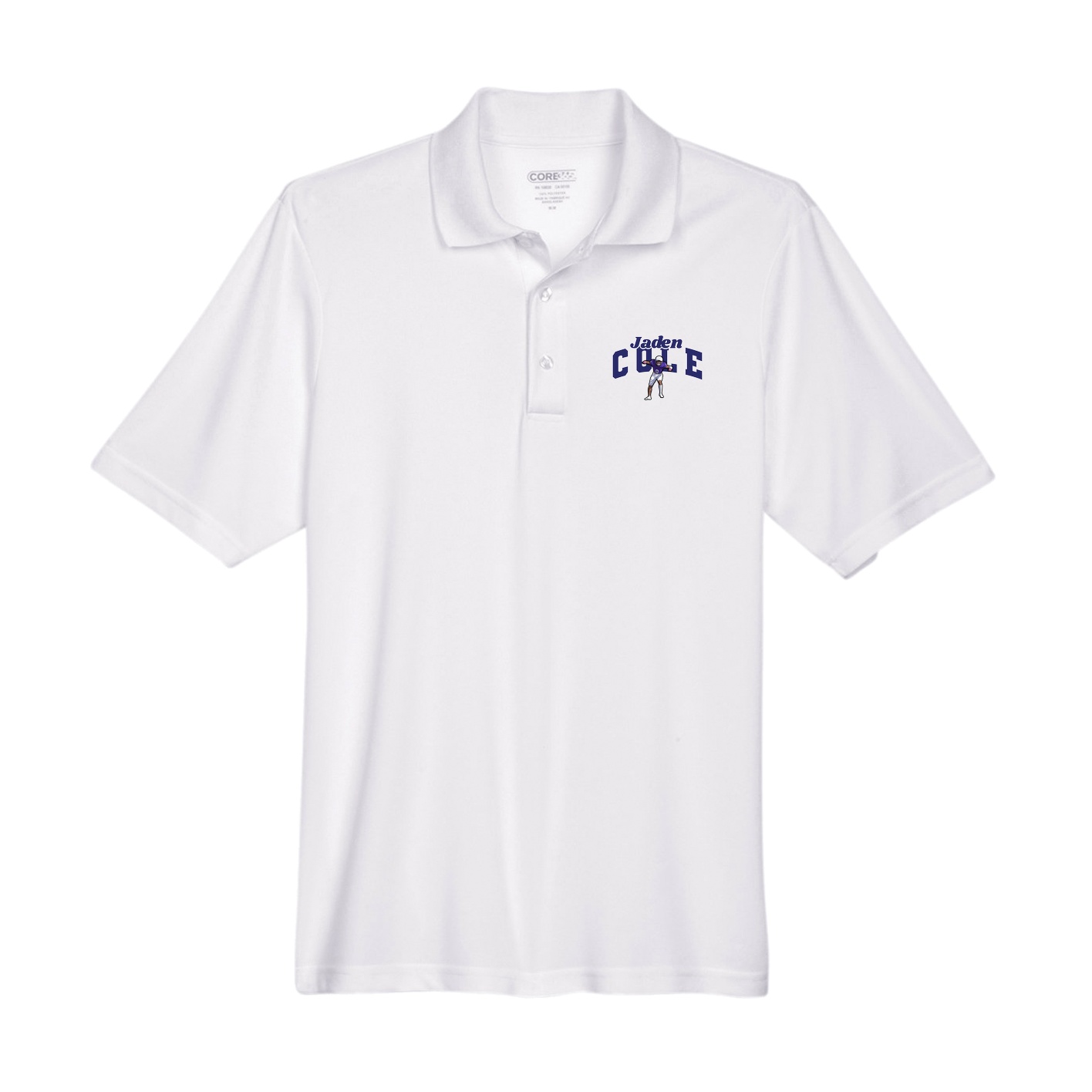 Performance Polo — Signature Arch in White