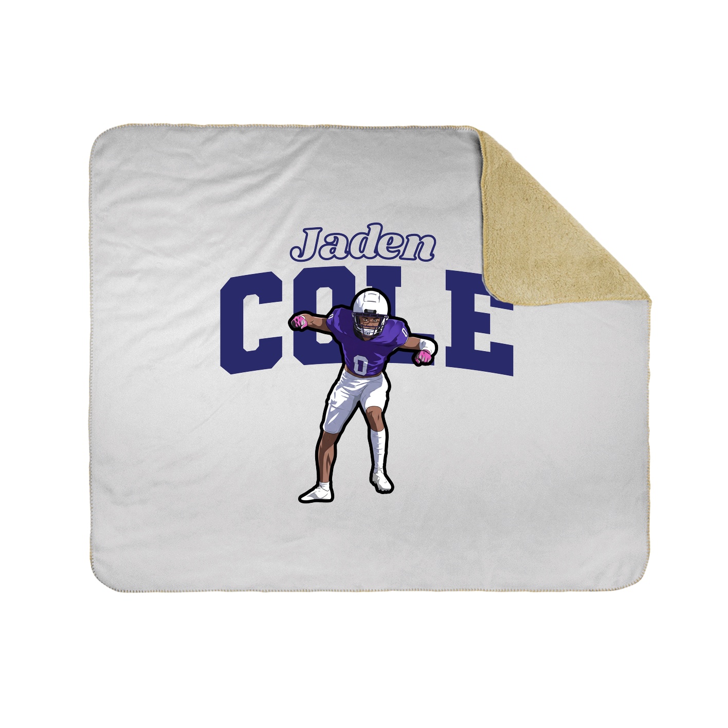 Throw Blanket — Name Arch in White