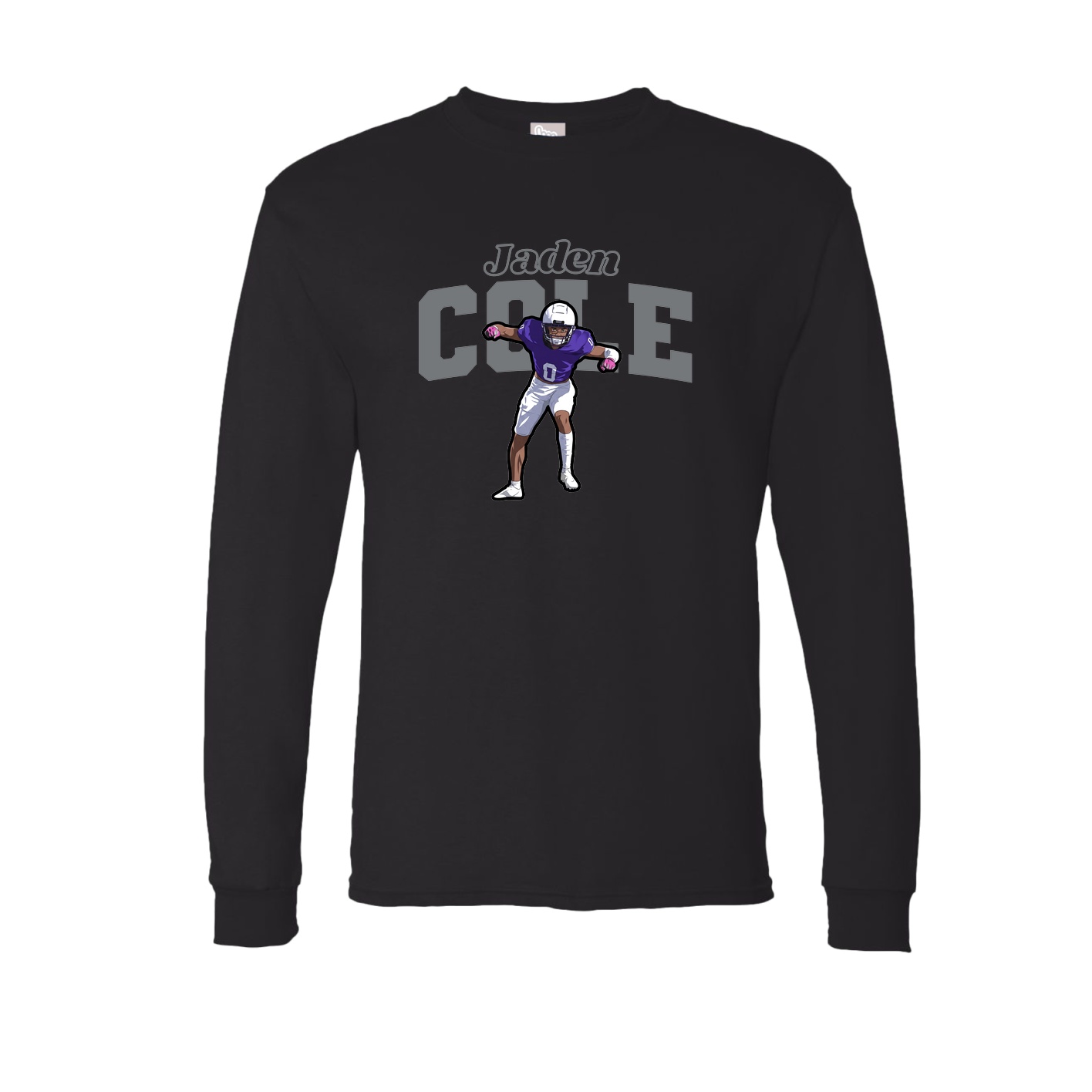 Long Sleeve Tee — Name Arch in Black