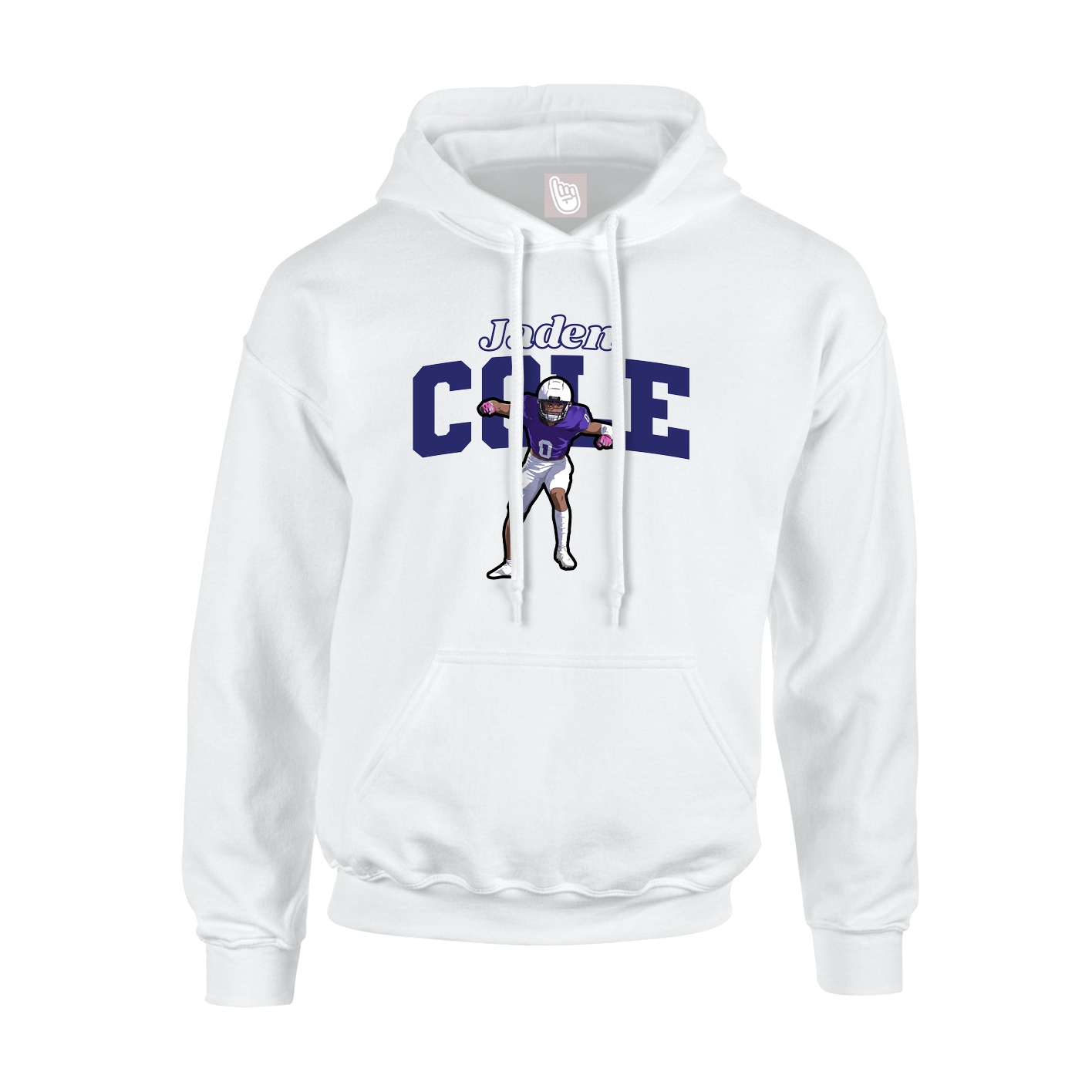 Hoodie — Name Arch in White