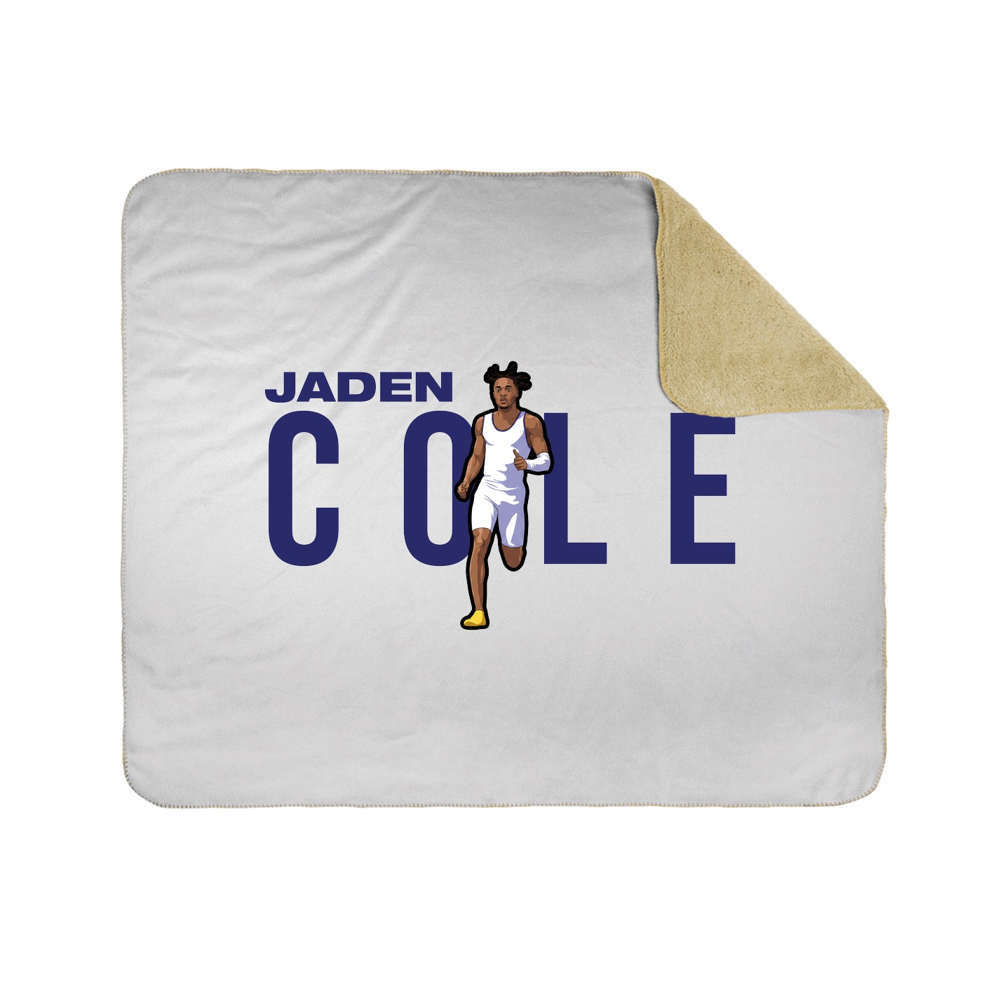 Throw Blanket — Player Name in White