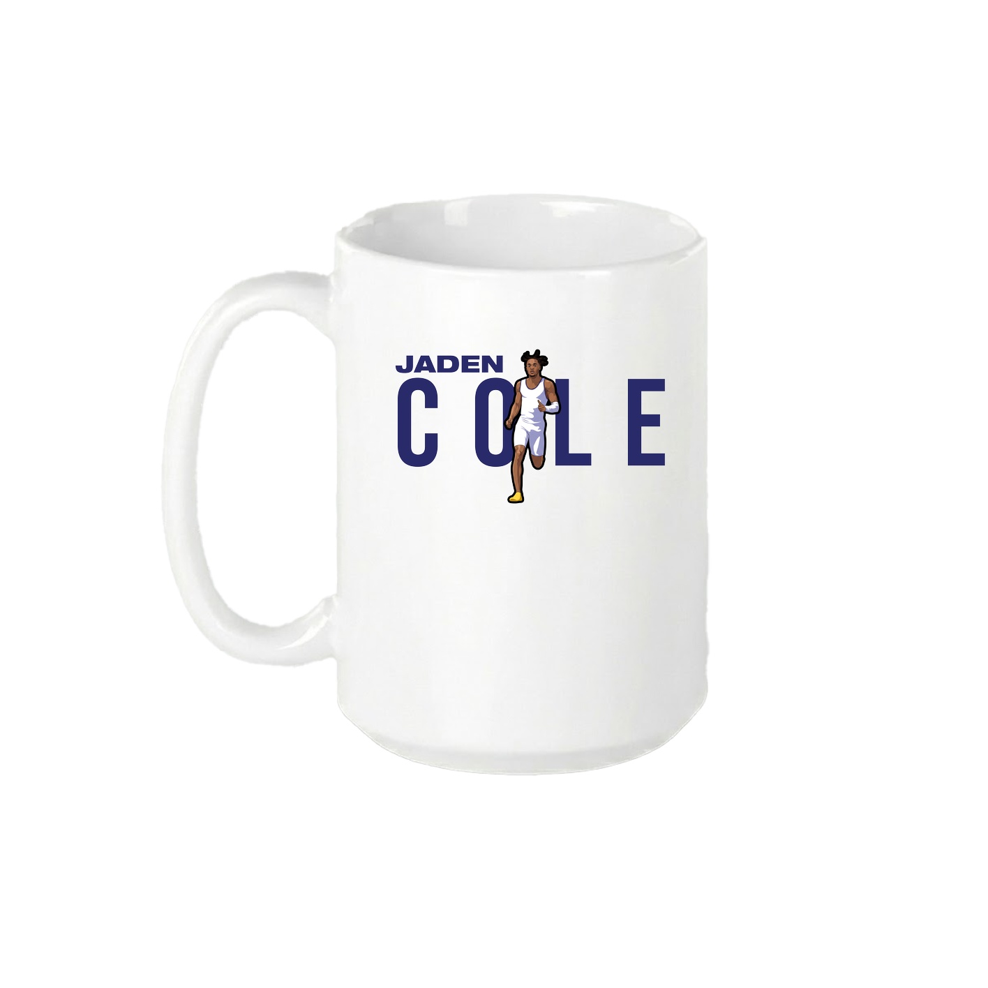 15oz Coffee Mug — Player Name in White