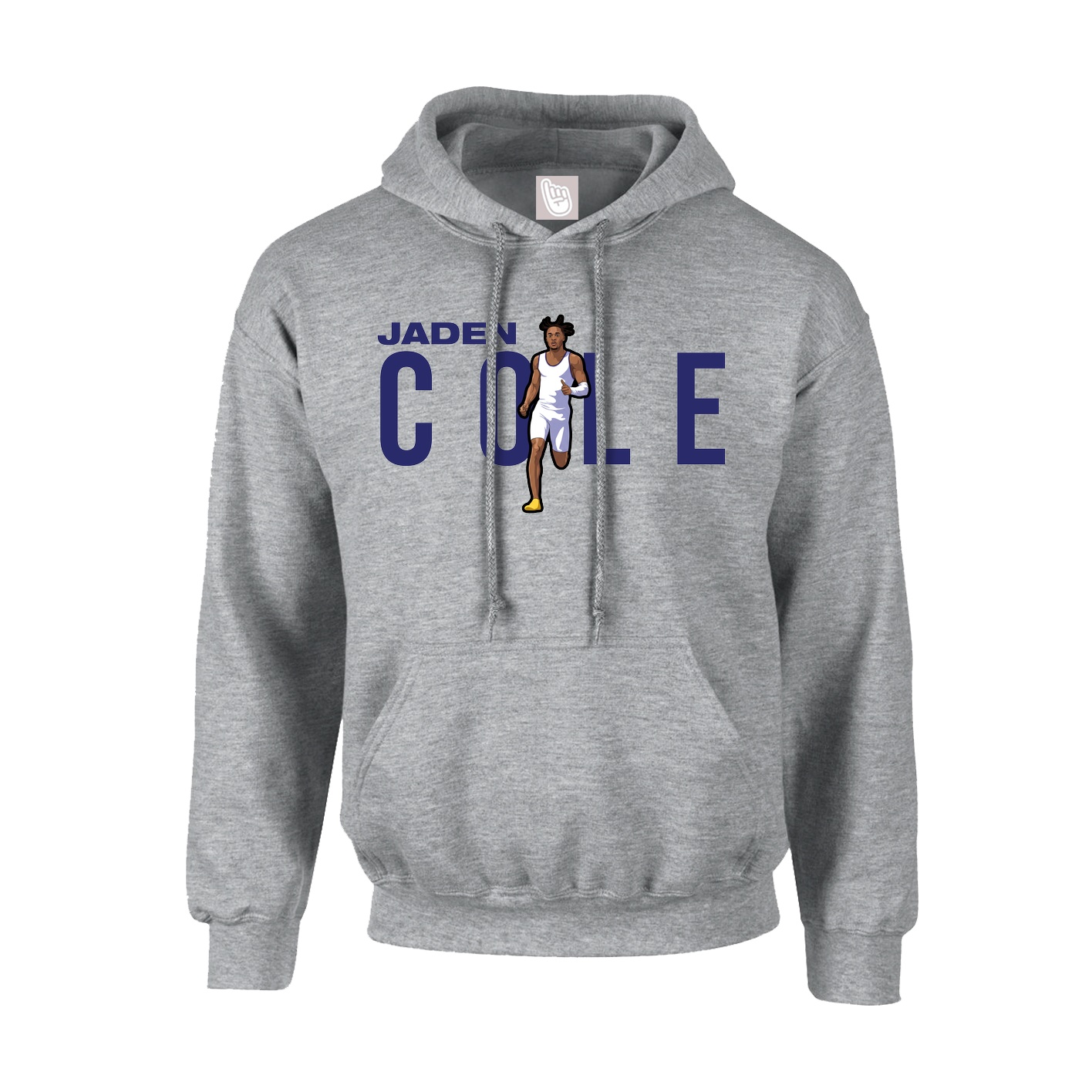 Youth Hoodie — Player Name in Grey