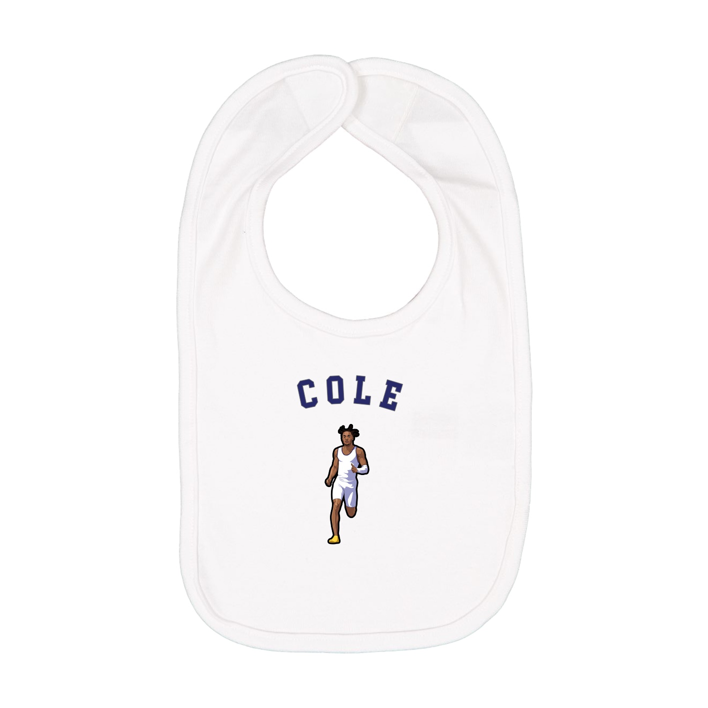 Infant Bib — Shirsey Arch in White