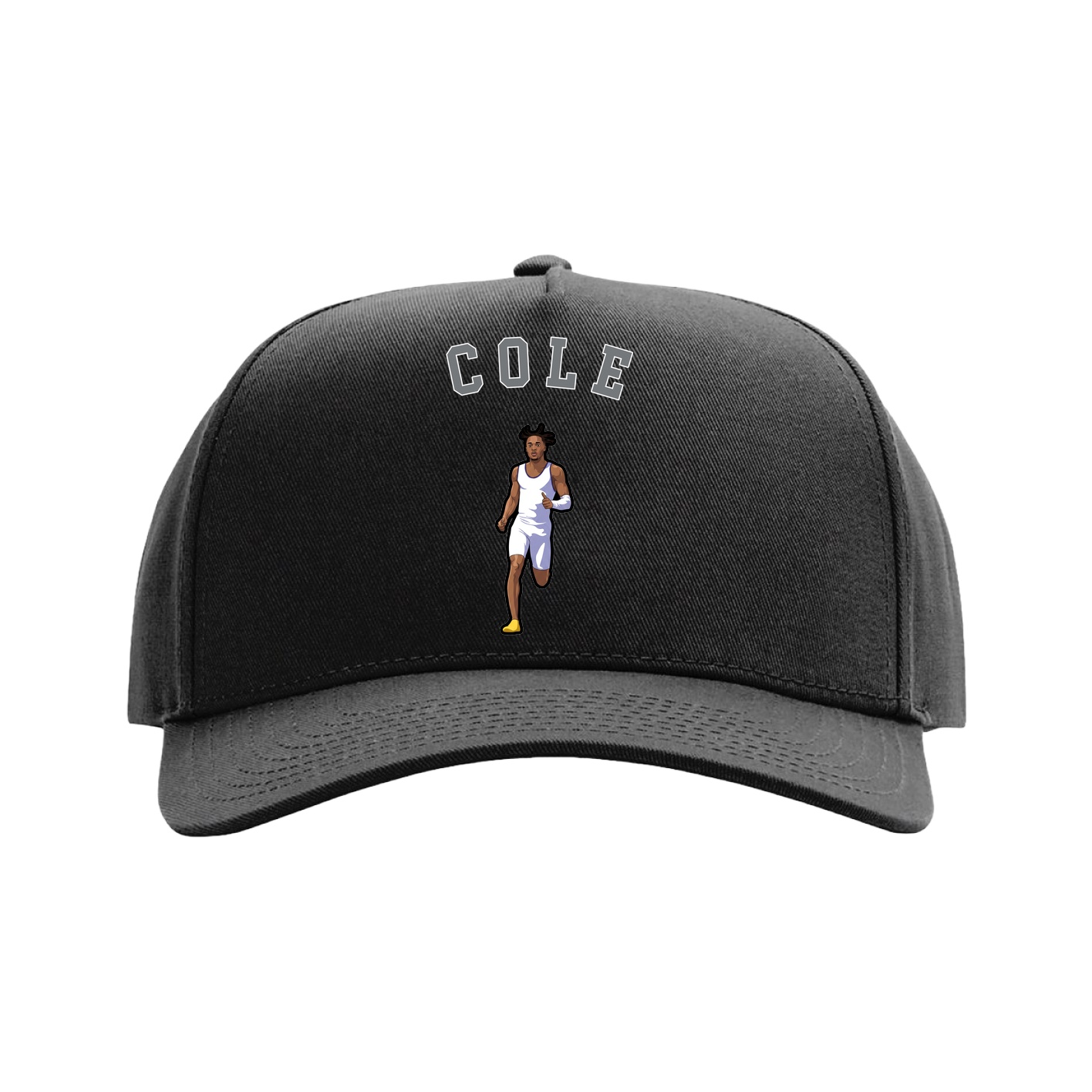 Full Fabric Five-Panel Champ Cap — Shirsey Arch in Black