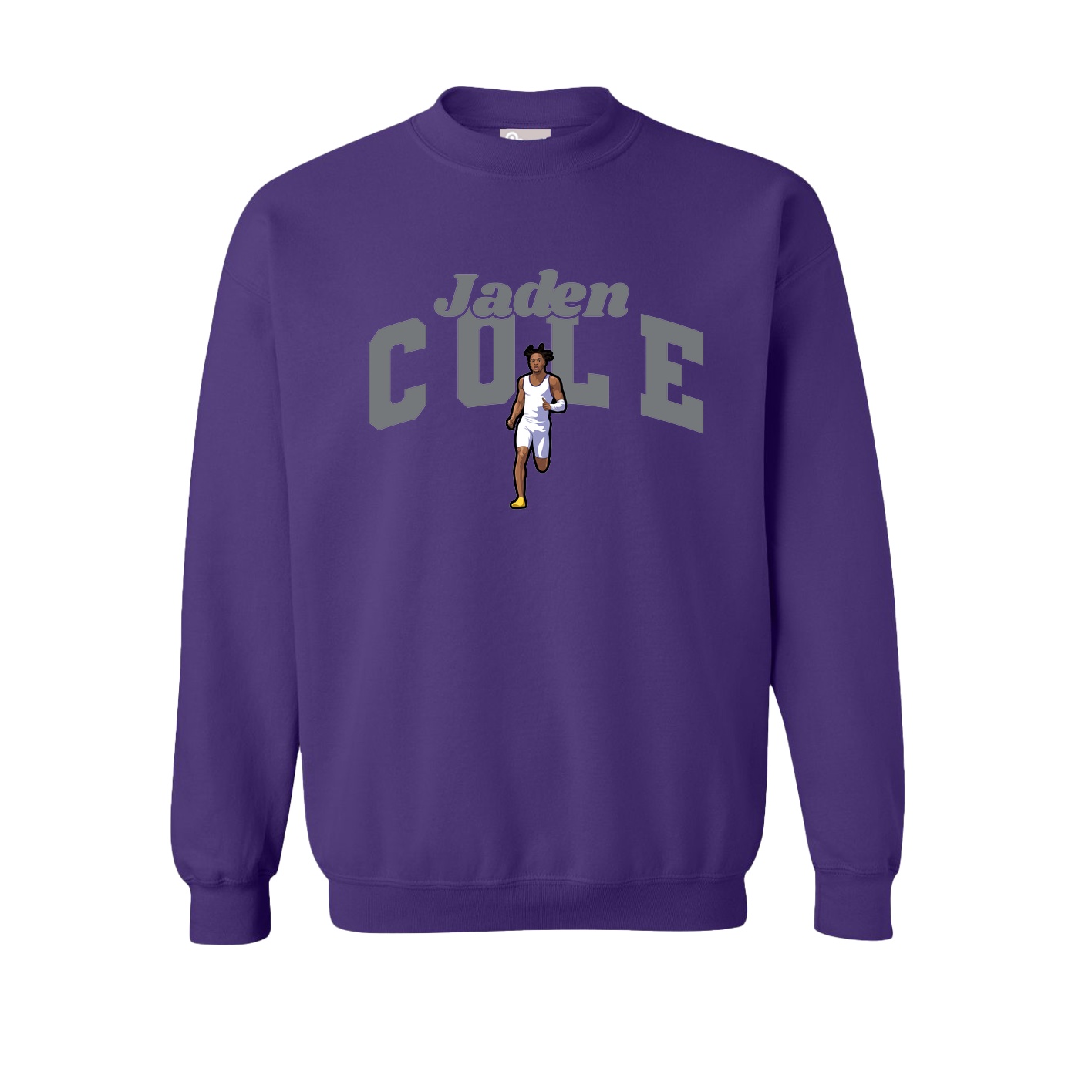 Fleece Crew — Signature Arch in Purple