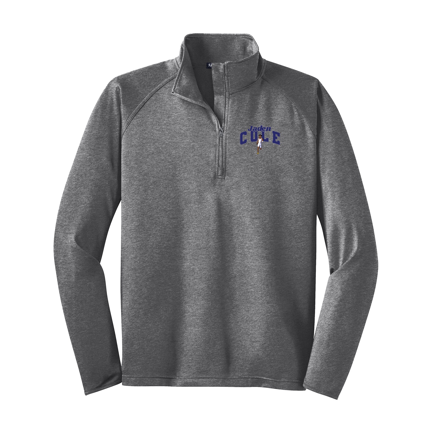 Q-Zip Pullover — Signature Arch in Grey