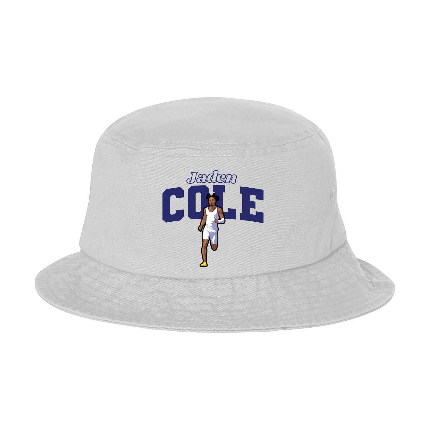 Bucket Cap — Name Arch in White