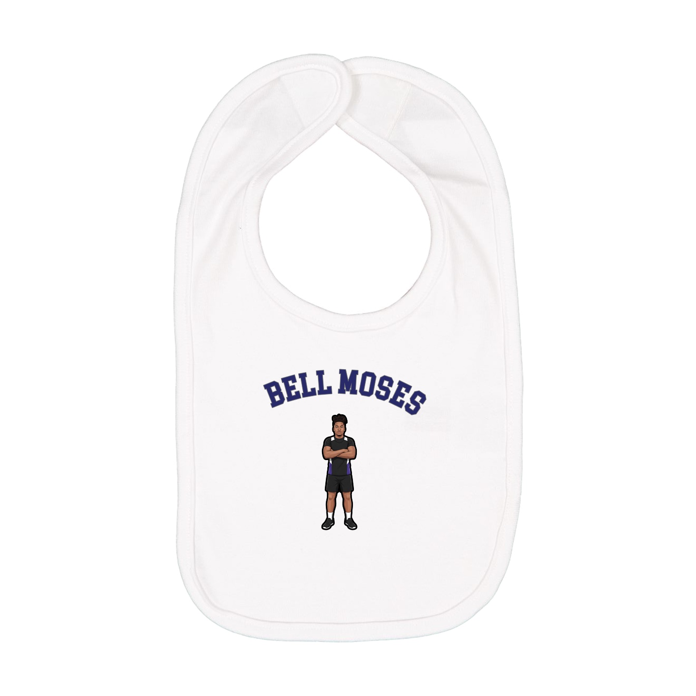 Infant Bib — Shirsey Arch in White