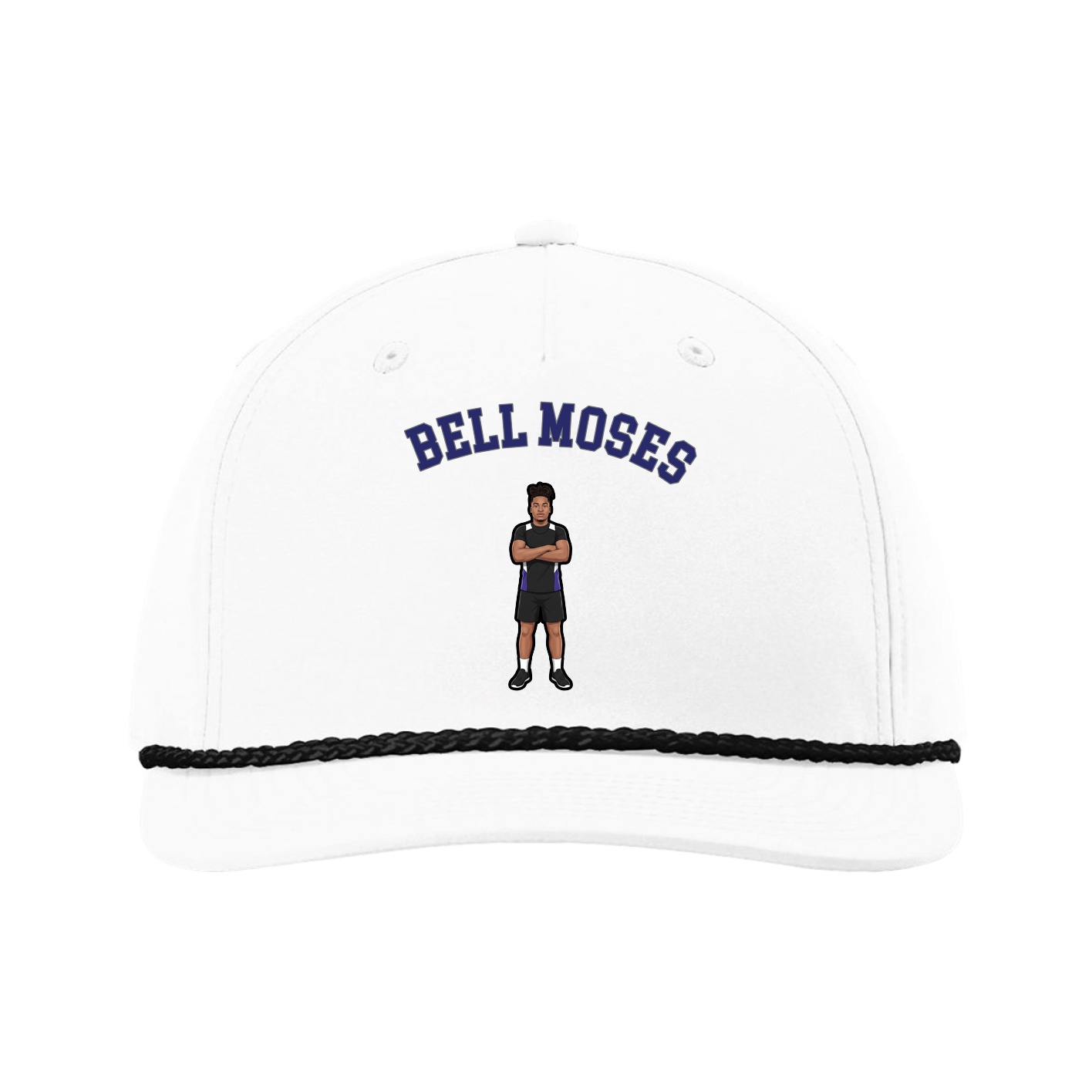 Five-Panel Classic Rope Cap — Shirsey Arch in White