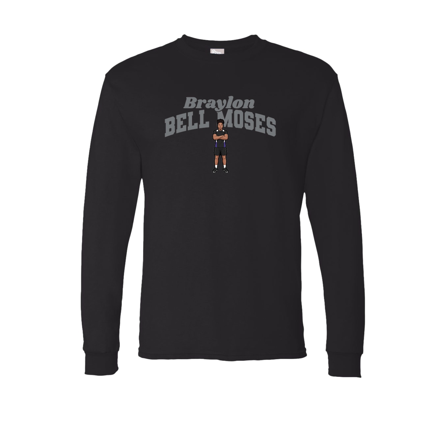 Long Sleeve Tee — Signature Arch in Black