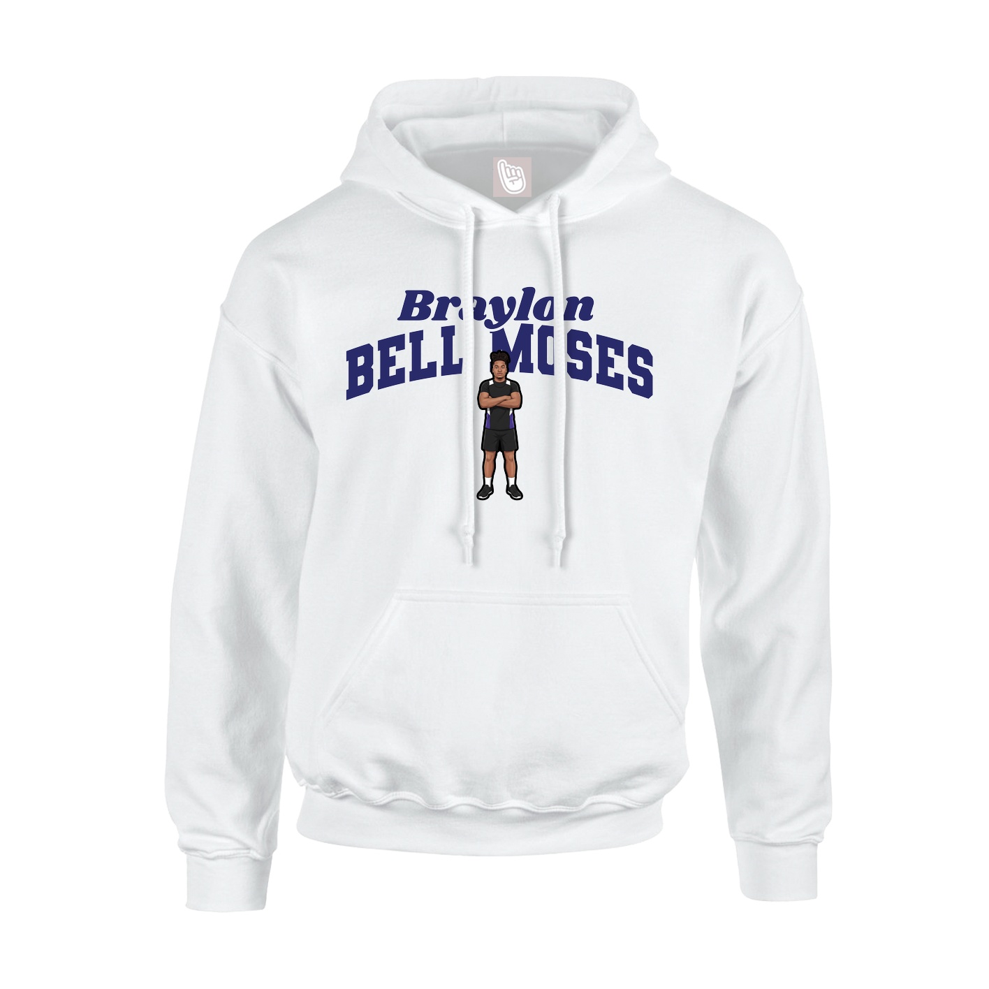 Hoodie — Signature Arch in White