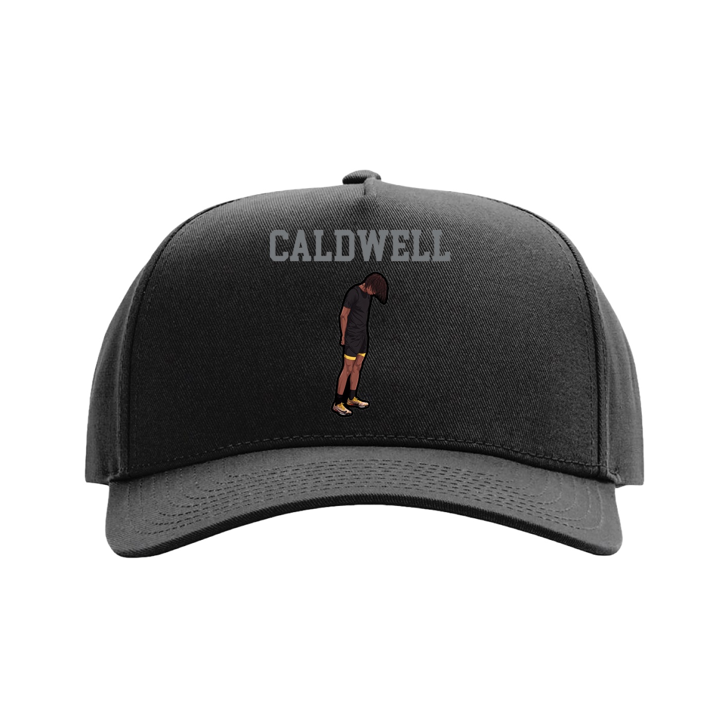Full Fabric Five-Panel Champ Cap — Shirsey in Black