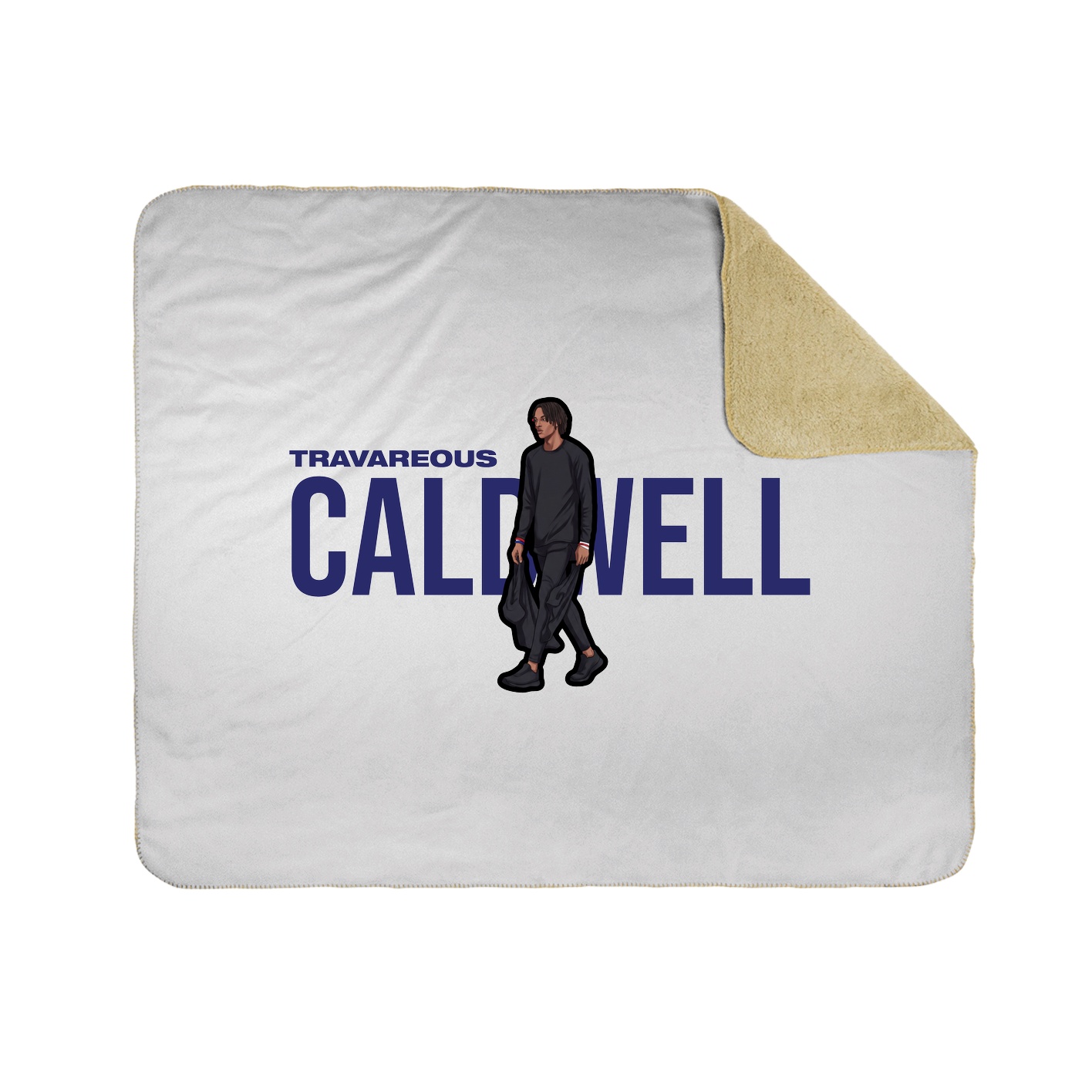 Throw Blanket — Player Name in White