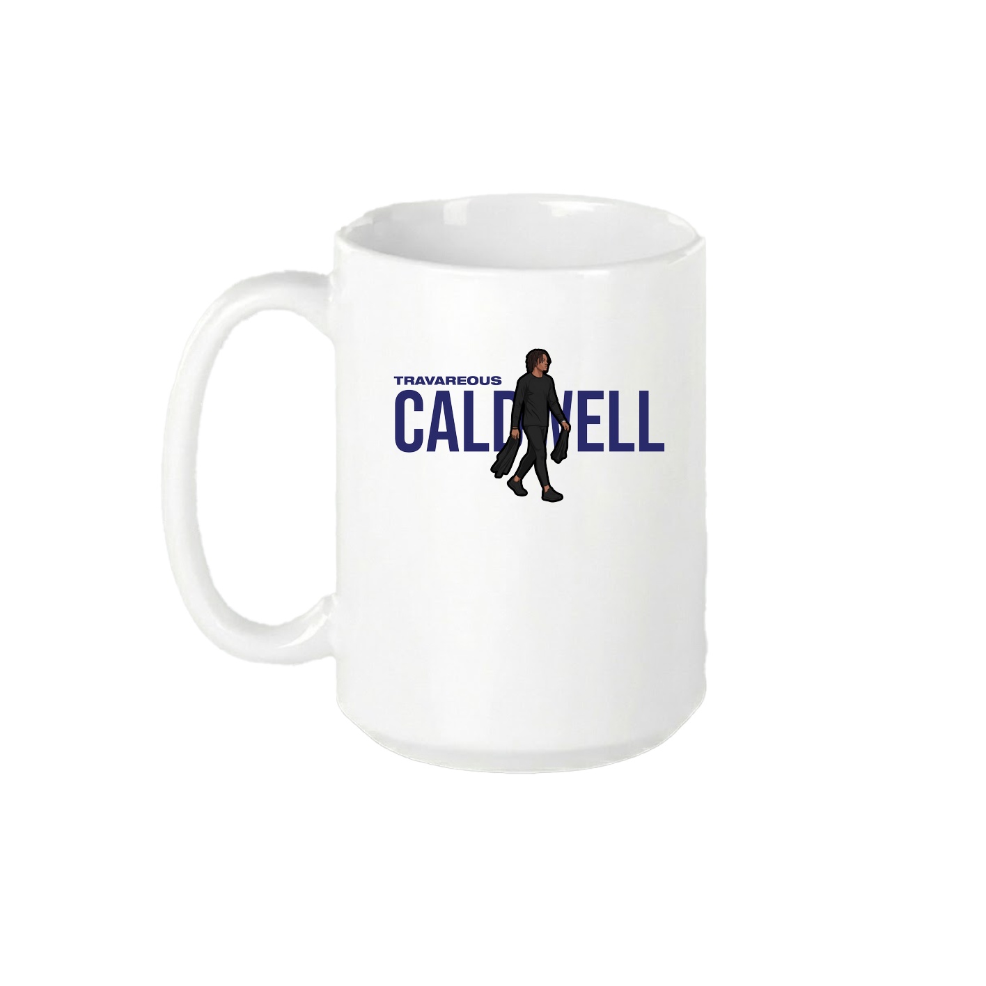 15oz Coffee Mug — Player Name in White