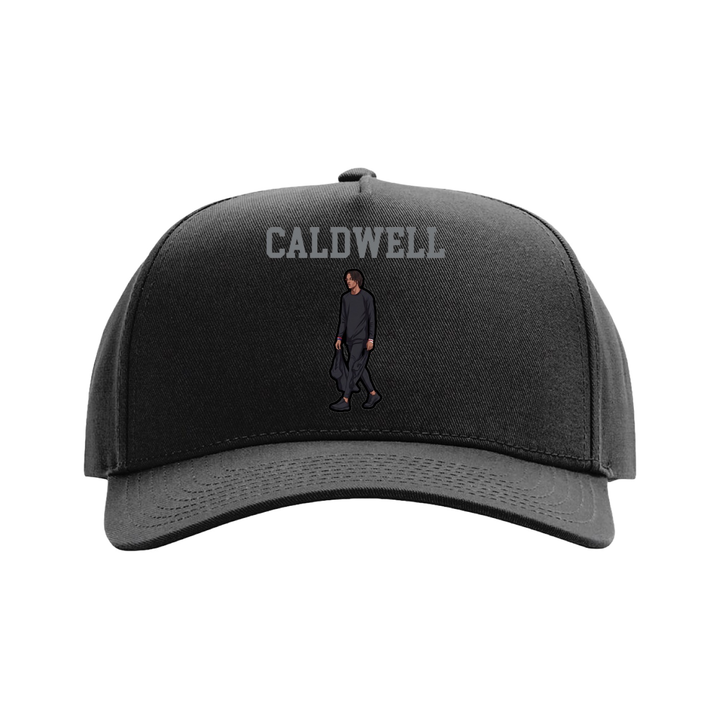 Full Fabric Five-Panel Champ Cap — Shirsey in Black