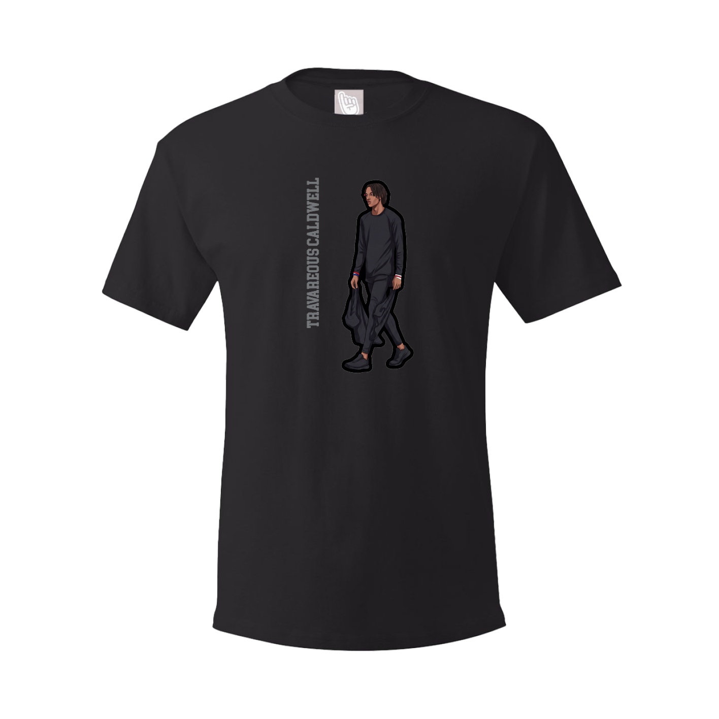 Youth Tee — Name Vertical in Black