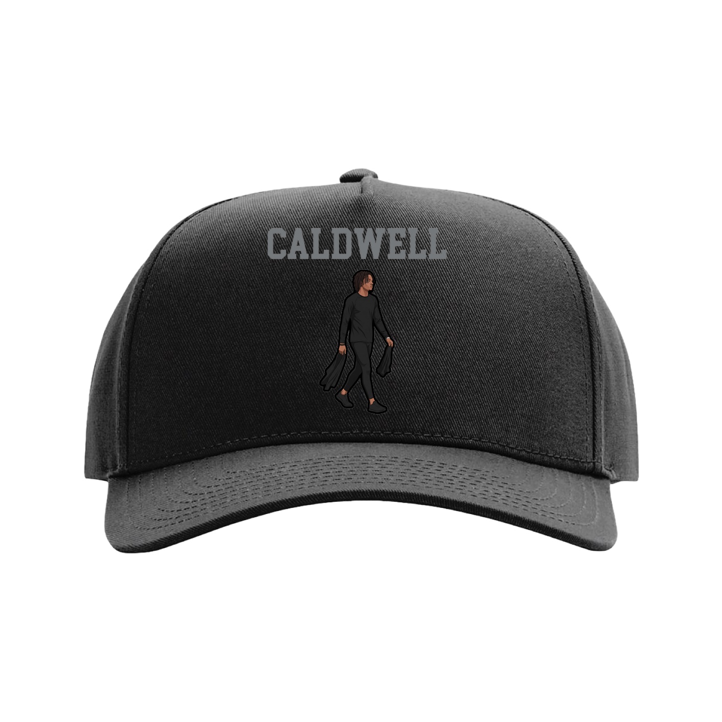 Full Fabric Five-Panel Champ Cap — Shirsey in Black