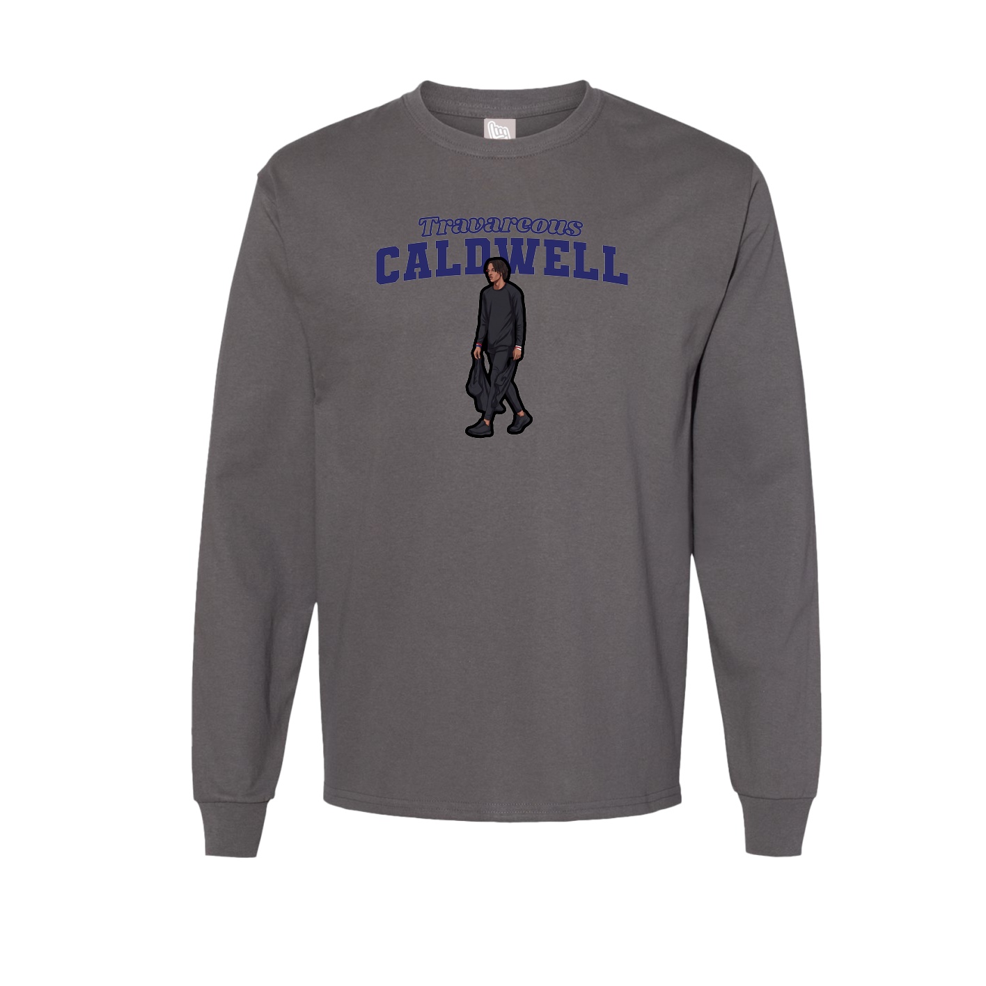 Long Sleeve Tee — Name Arch in Grey