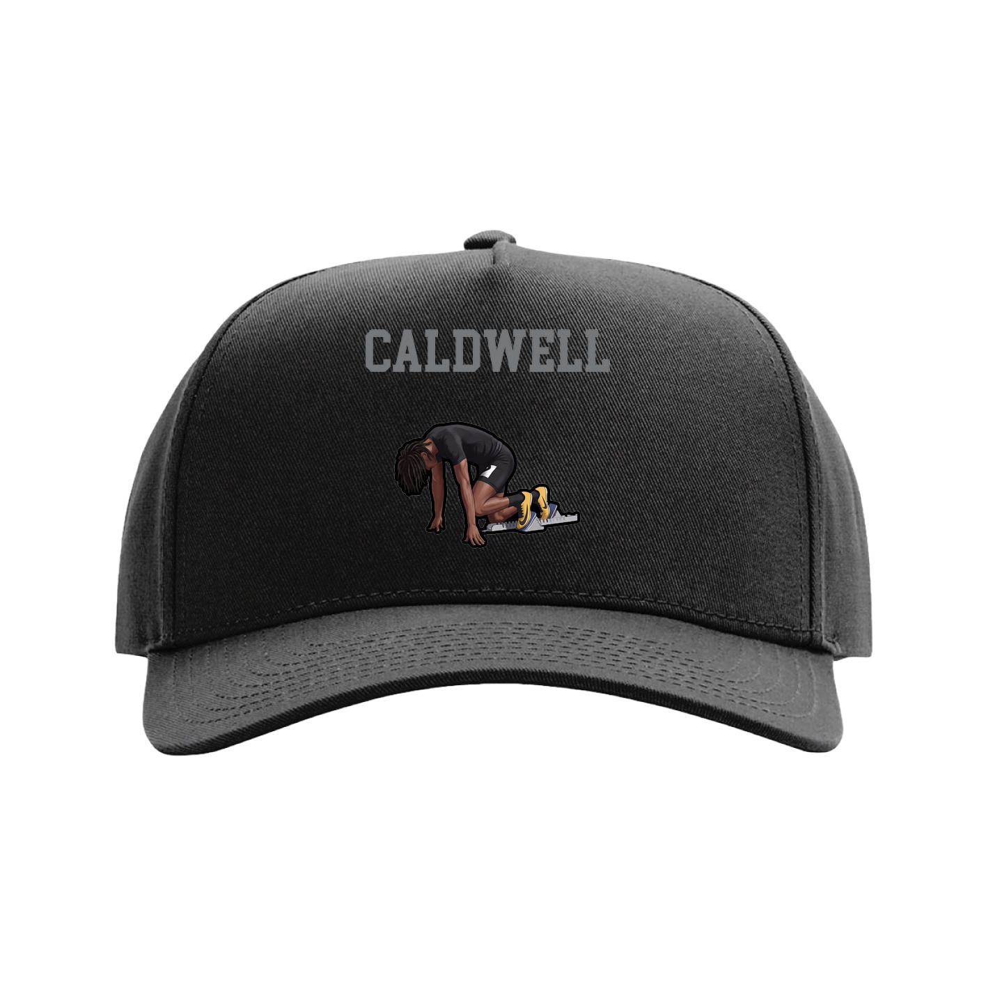 Full Fabric Five-Panel Champ Cap — Shirsey in Black