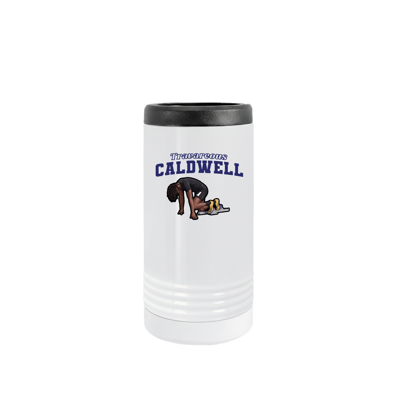 Slim Beverage Holder — Name Arch in White