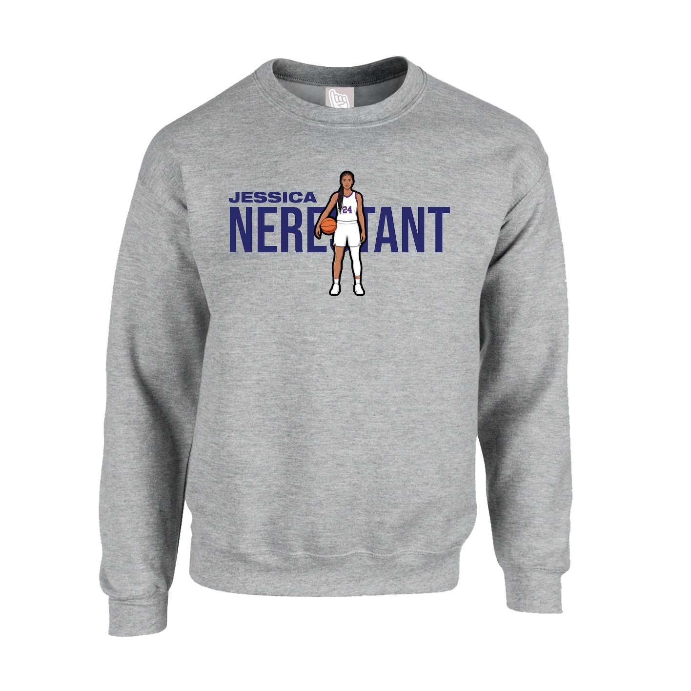Fleece Crew — Player Name in Grey