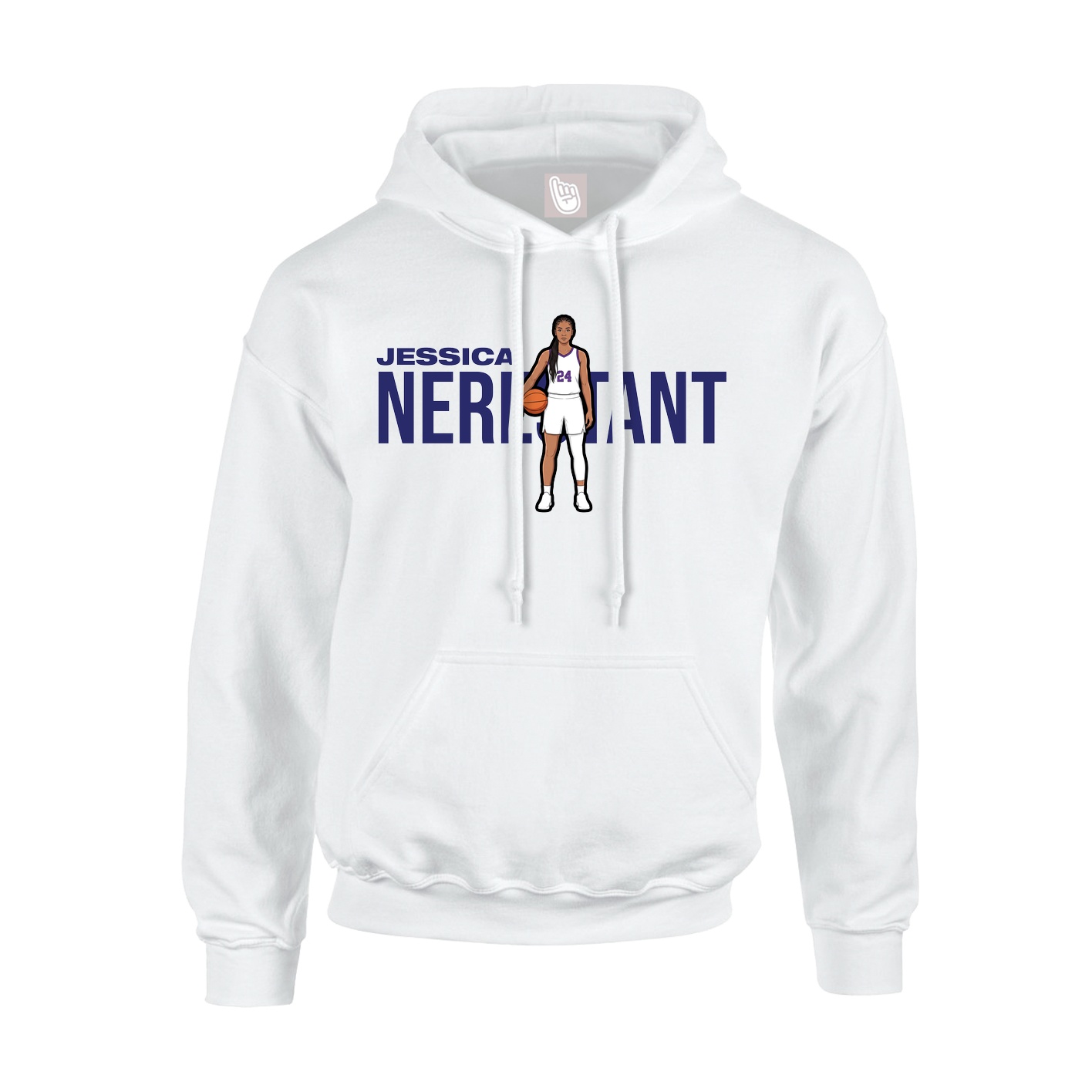 Youth Hoodie — Player Name in White