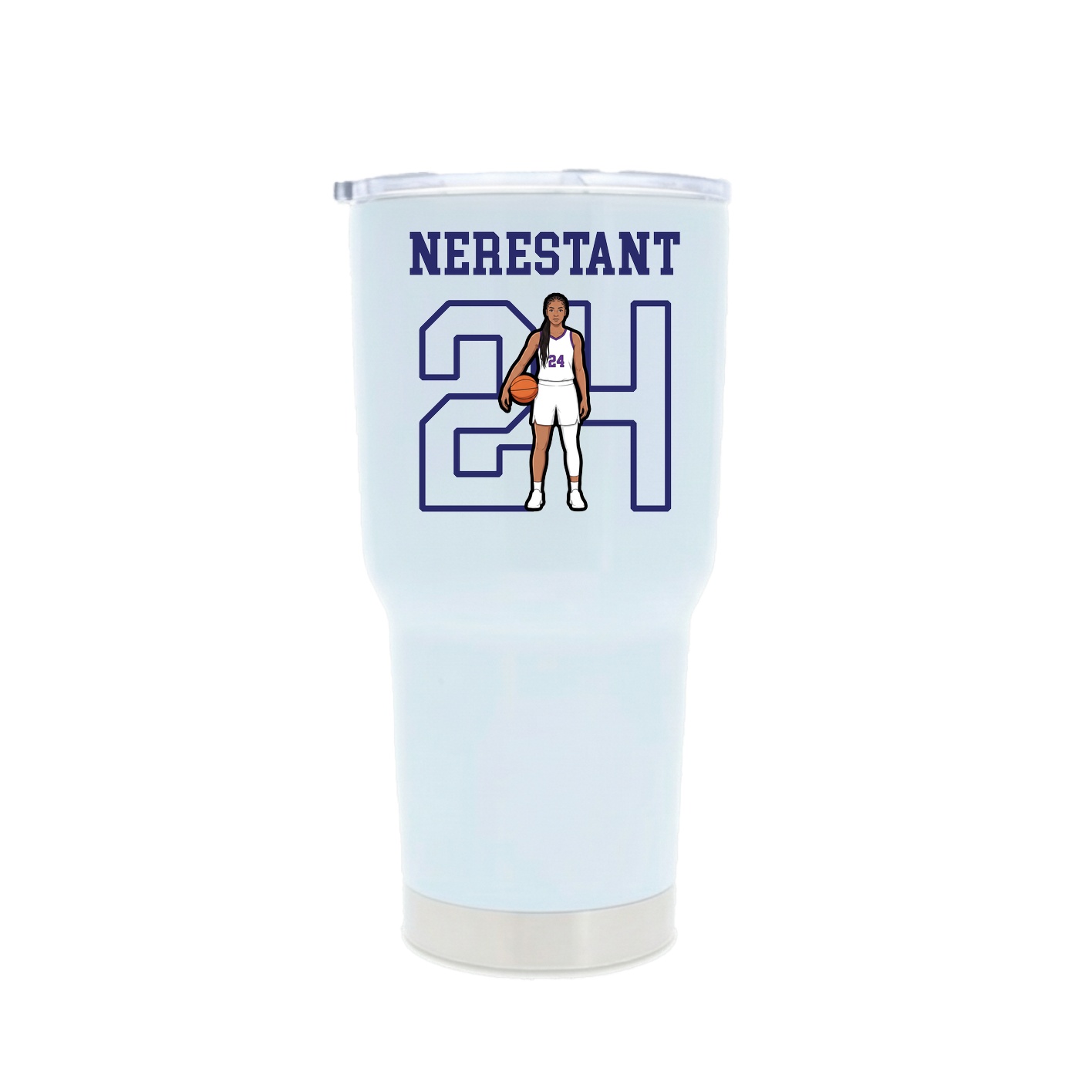 30oz Stainless Steel Tumbler — Shirsey in White