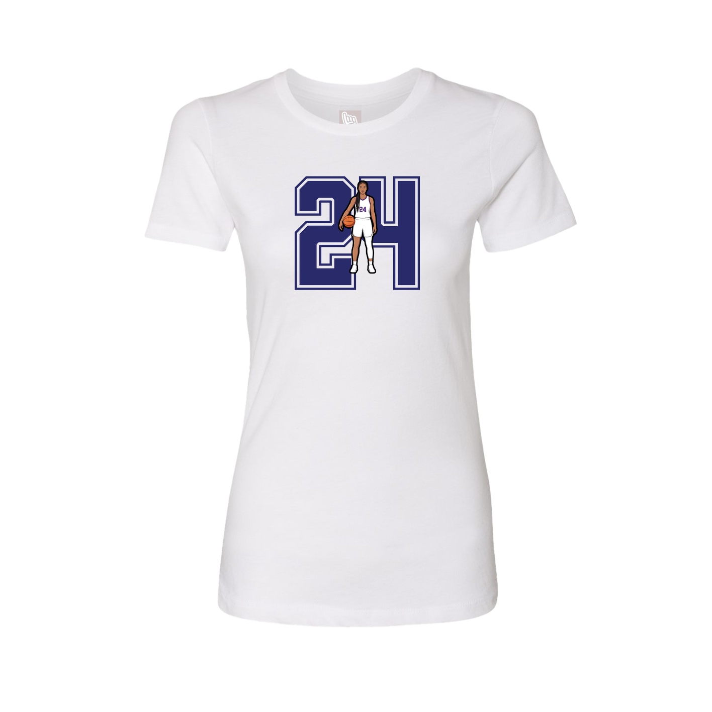 Womens Tee — Number in White