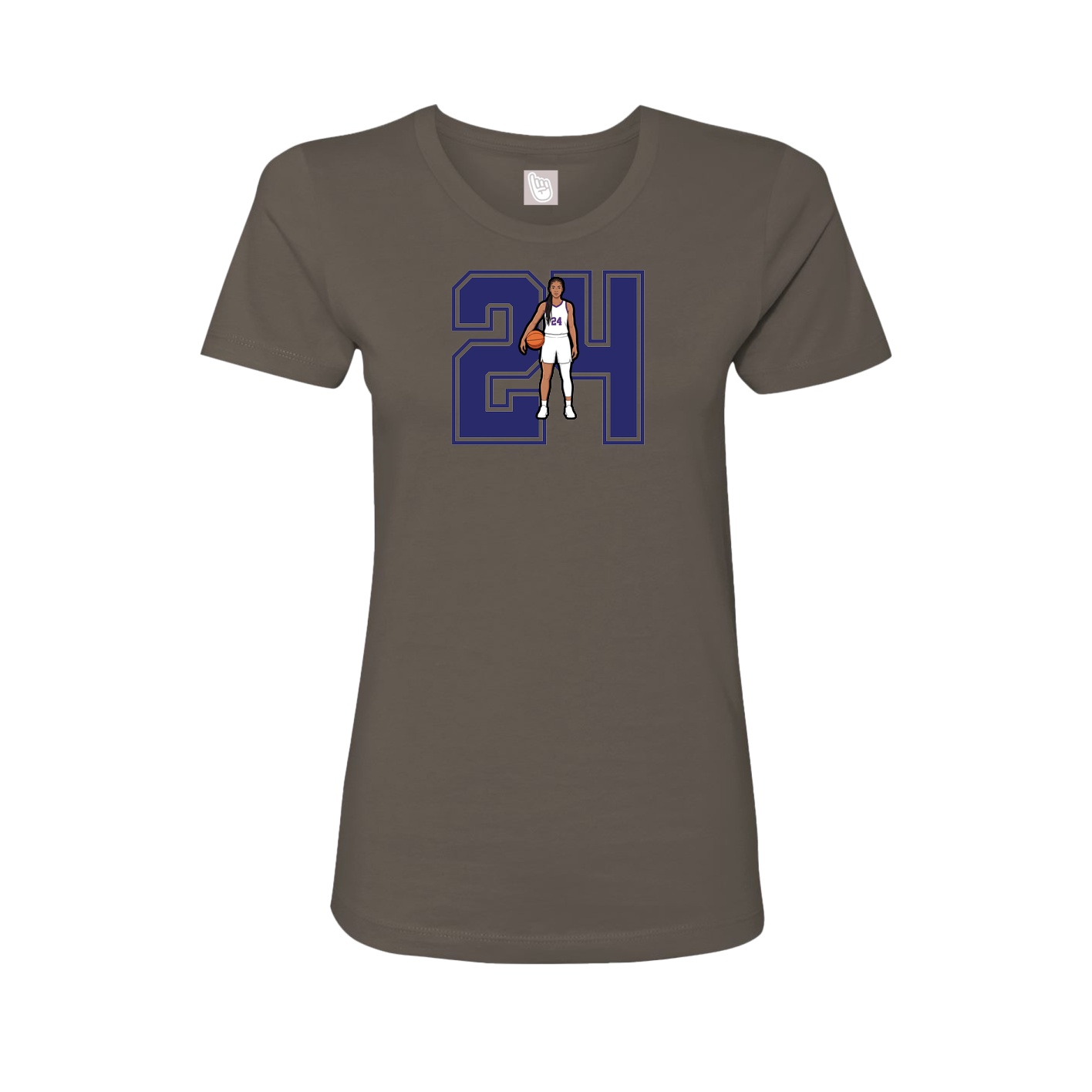 Womens Tee — Number in Grey