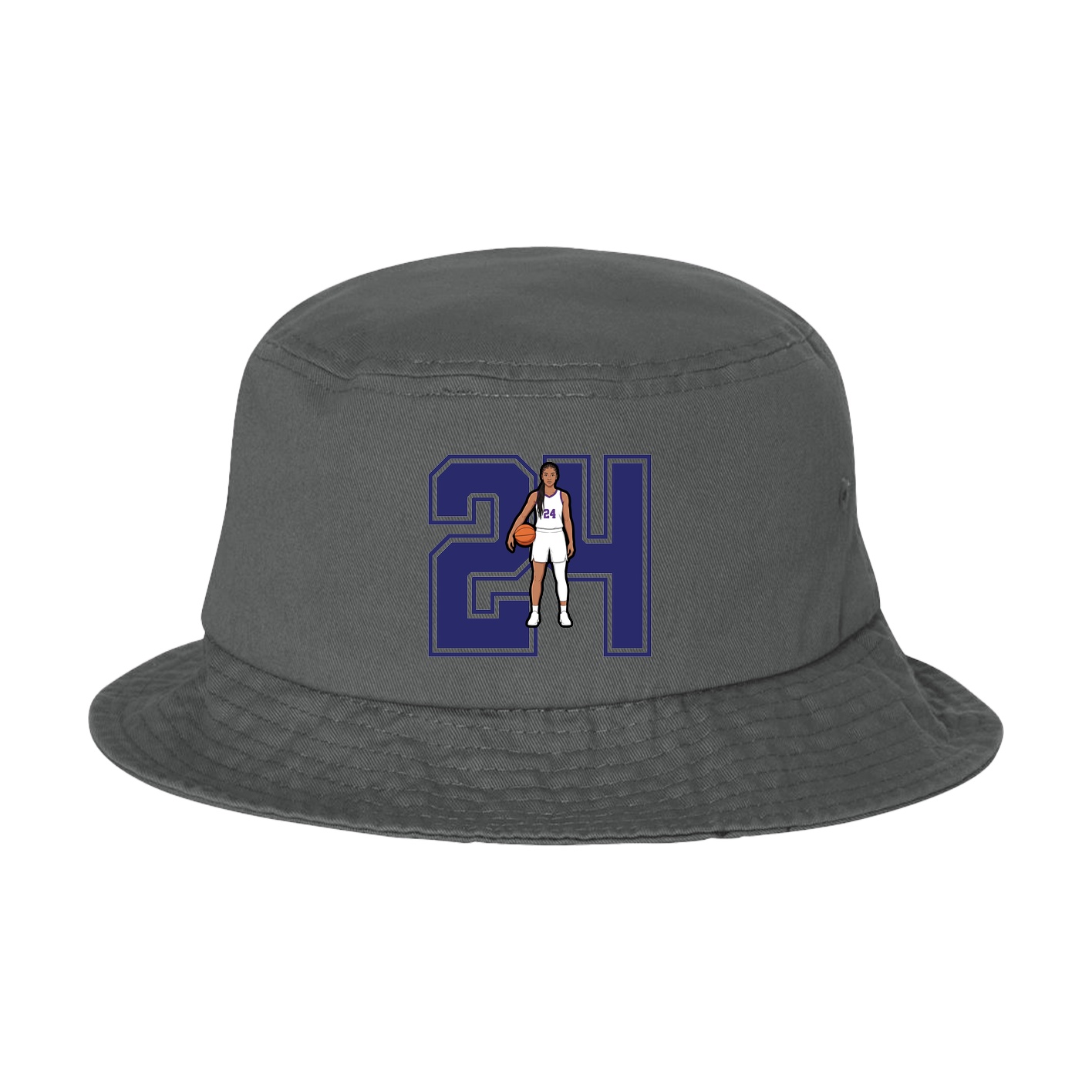 Bucket Cap — Number in Grey
