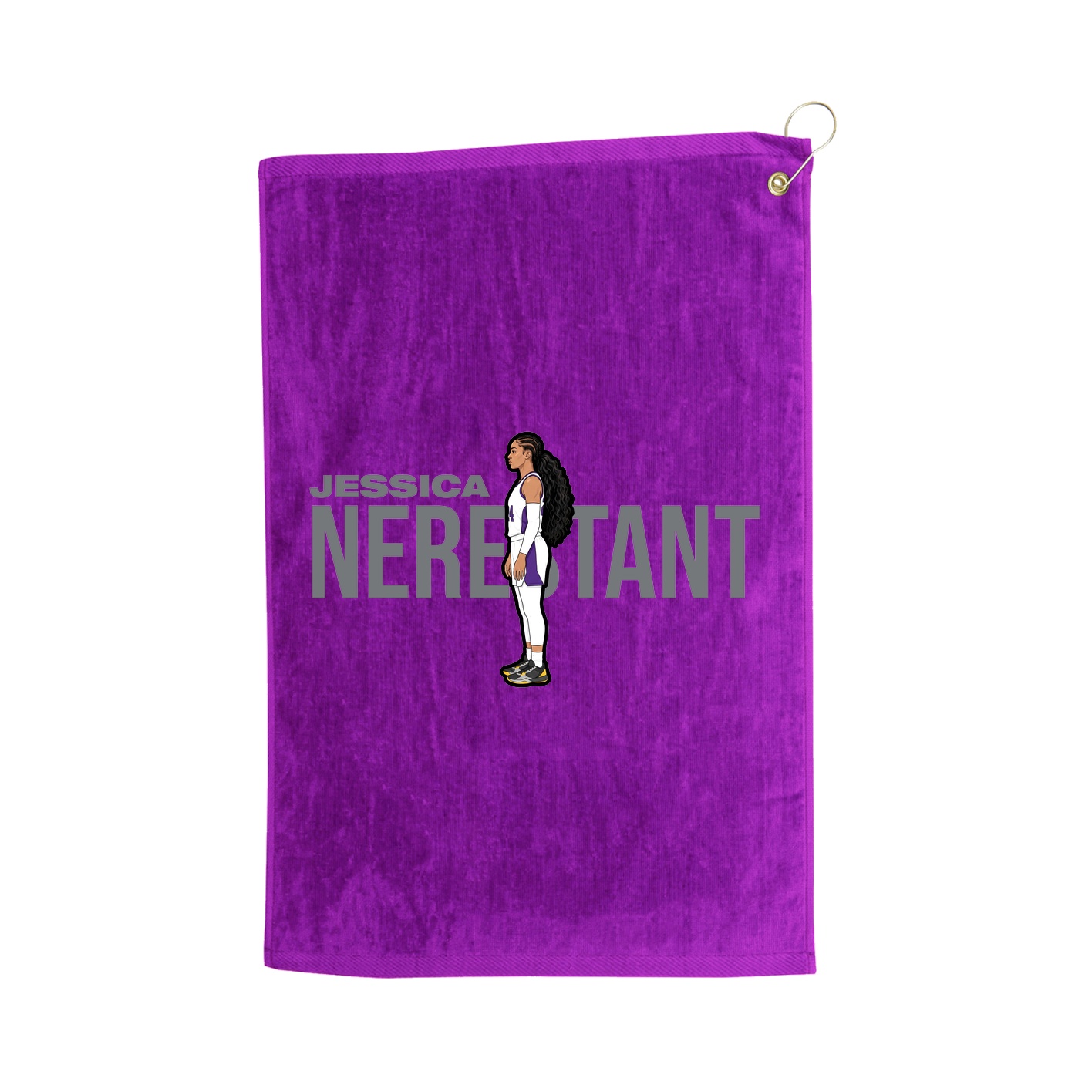 Golf Towel — Player Name in Purple