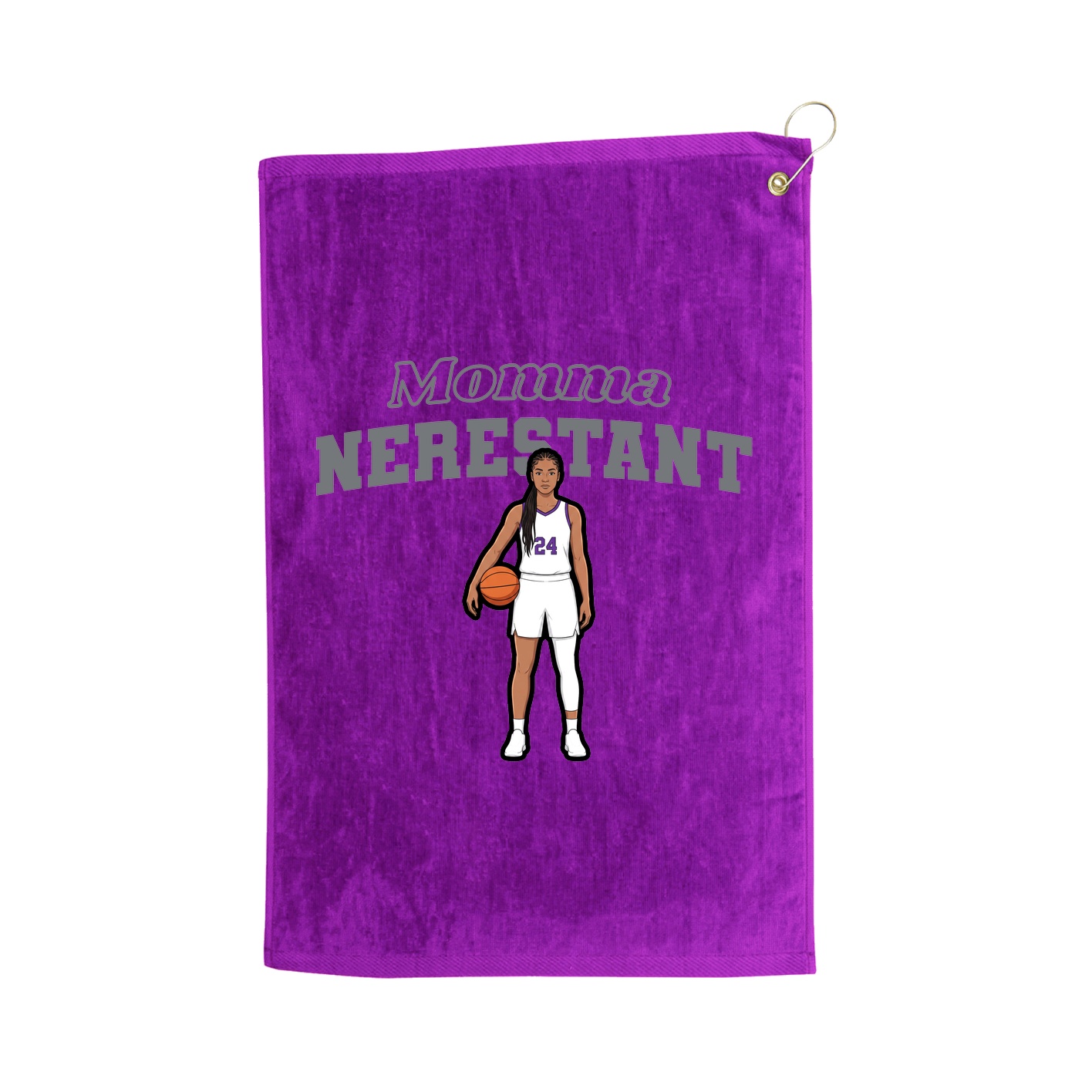 Golf Towel — Mothers Day Block in Purple