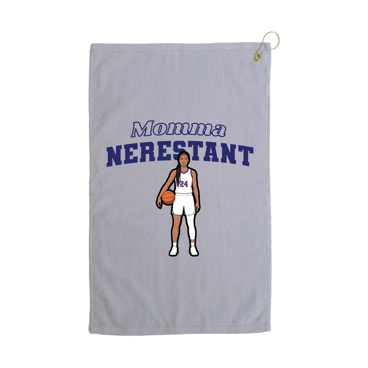 Golf Towel — Mothers Day Block in Grey