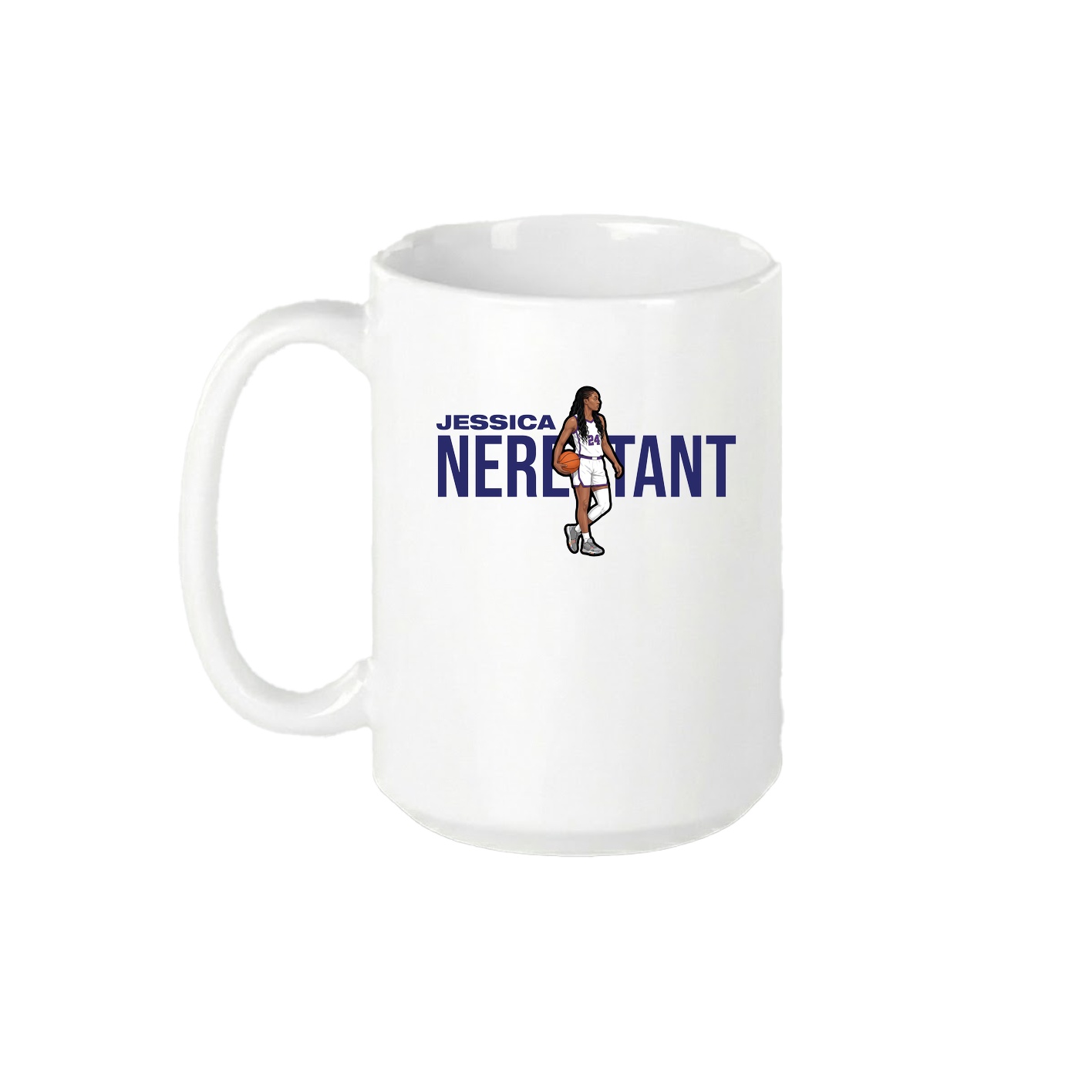 15oz Coffee Mug — Player Name in White