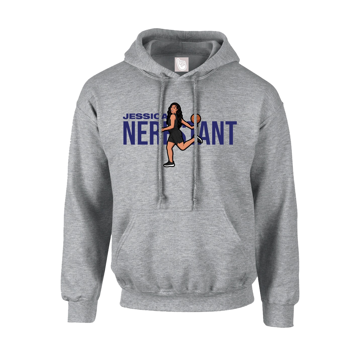 Youth Hoodie — Player Name in Grey