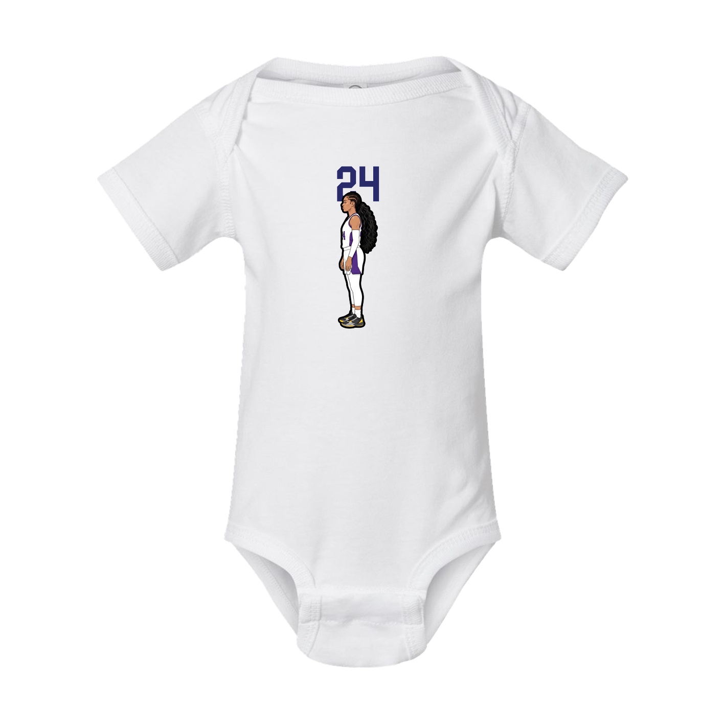 Baby Onesie — Number Top in White