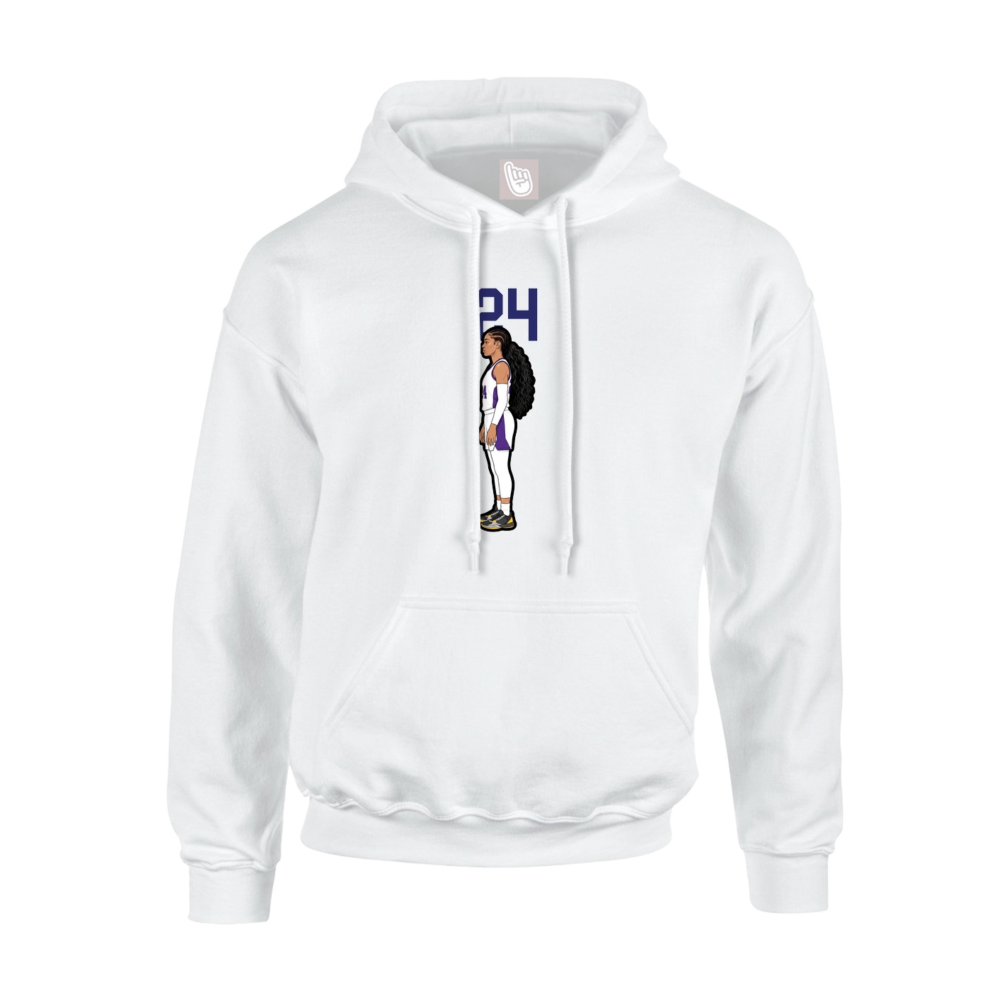 Hoodie — Number Top in White