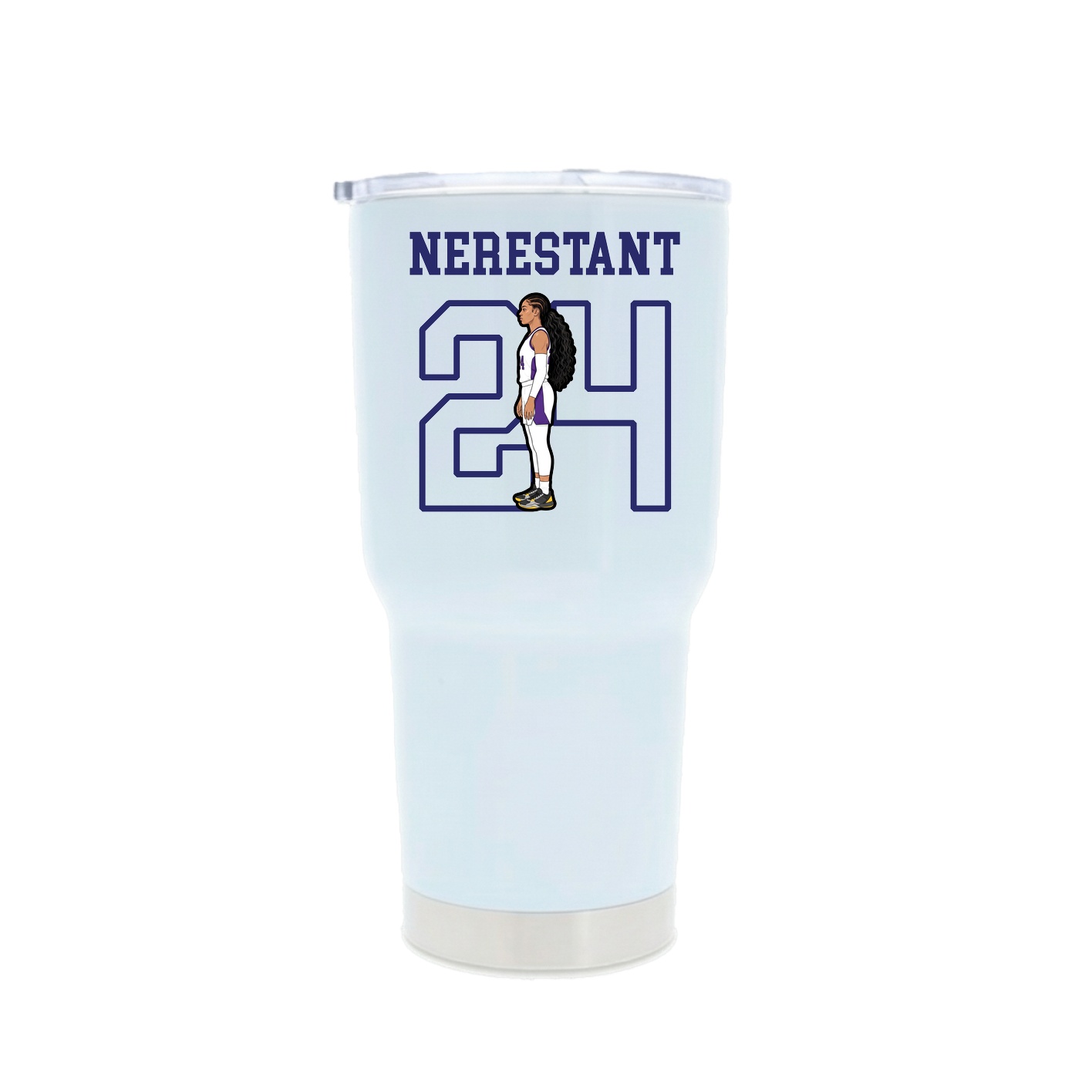 30oz Stainless Steel Tumbler — Shirsey in White