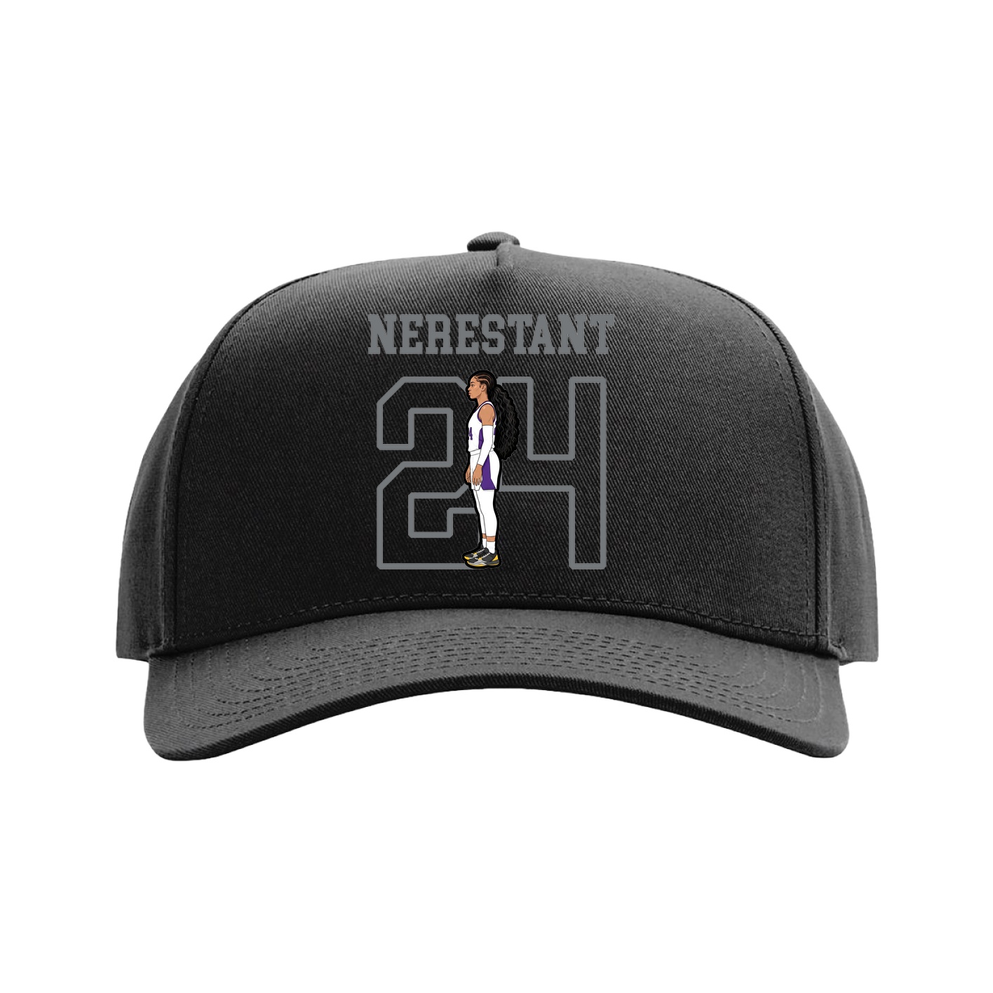 Full Fabric Five-Panel Champ Cap — Shirsey in Black