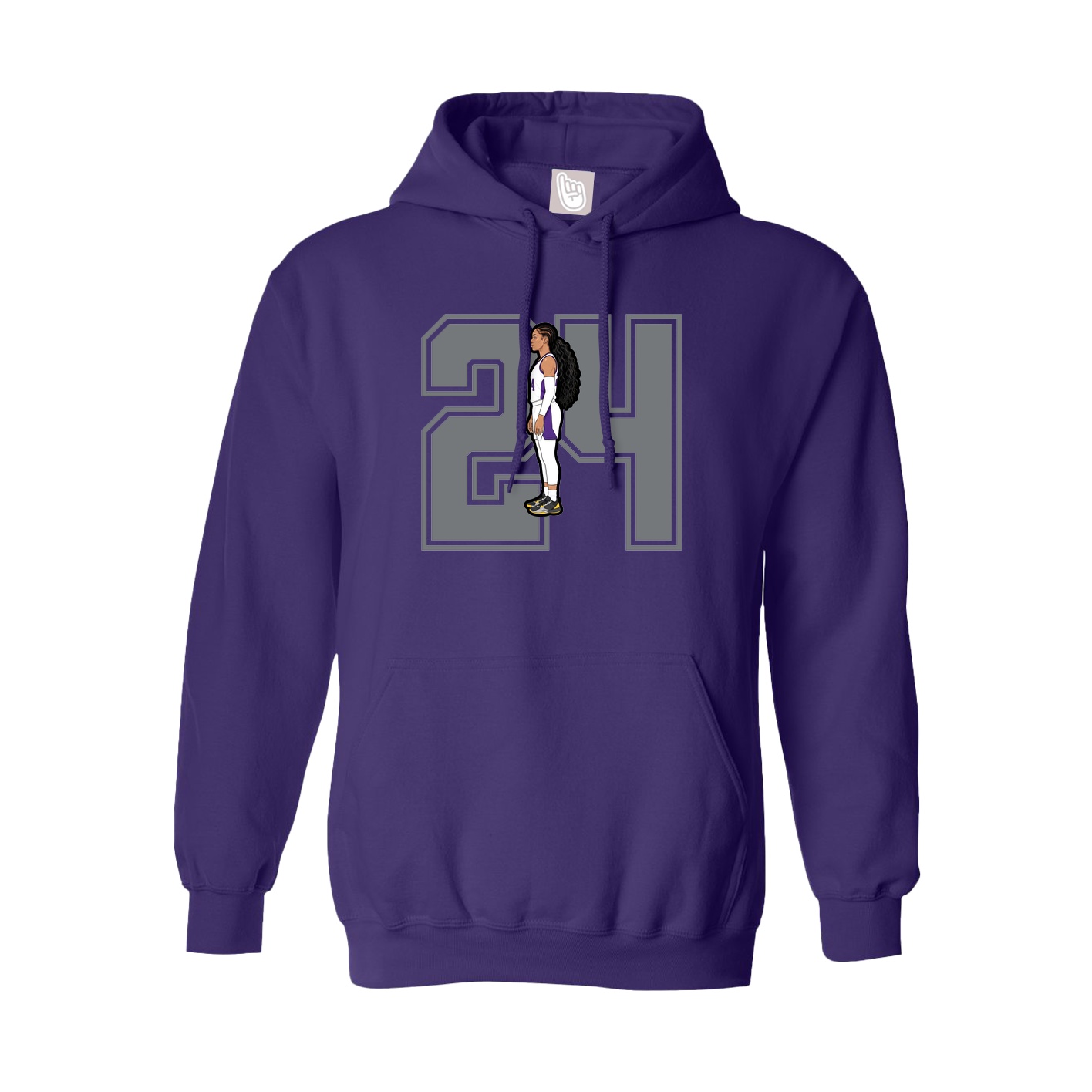 Hoodie — Number in Purple