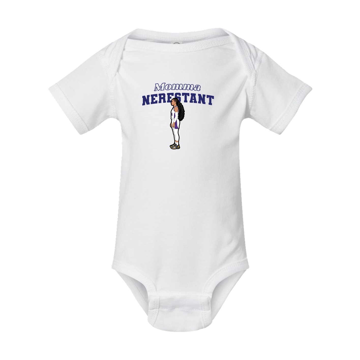 Baby Onesie — Mothers Day Block in White