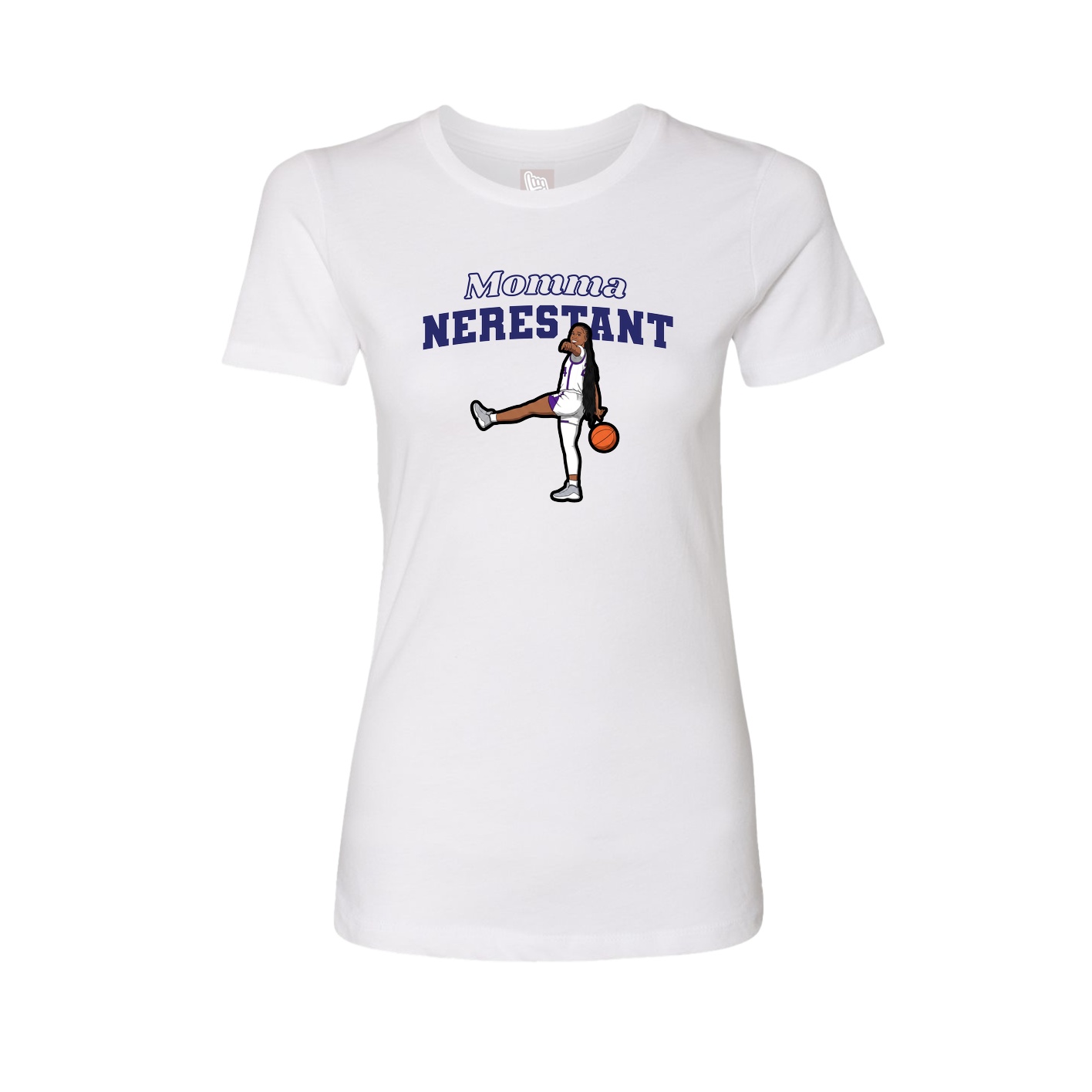 Womens Tee — Mothers Day Block in White