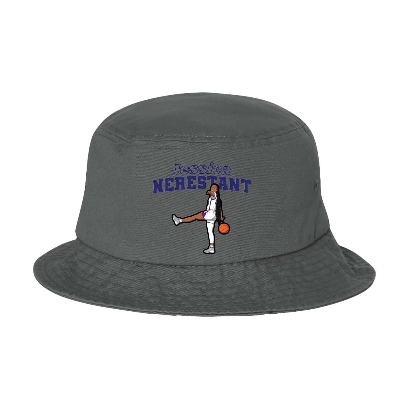 Bucket Cap — Name Arch in Grey