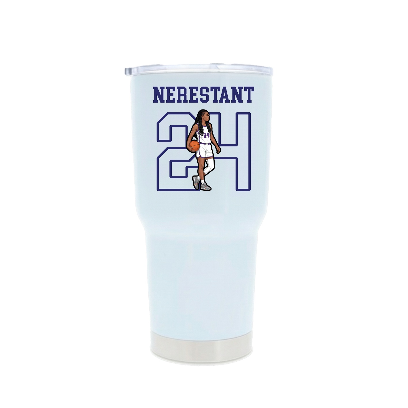 30oz Stainless Steel Tumbler — Shirsey in White
