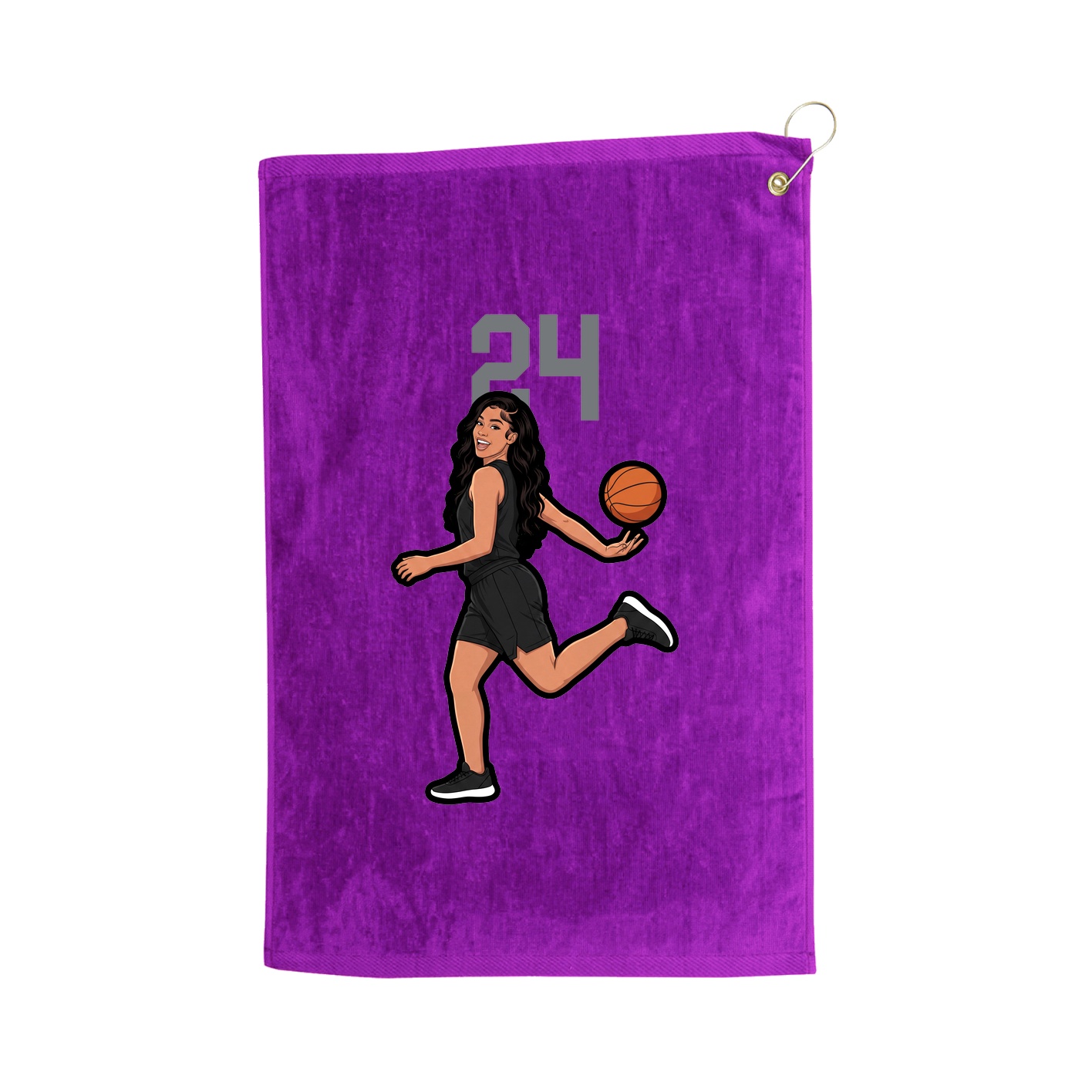Golf Towel — Number Top in Purple