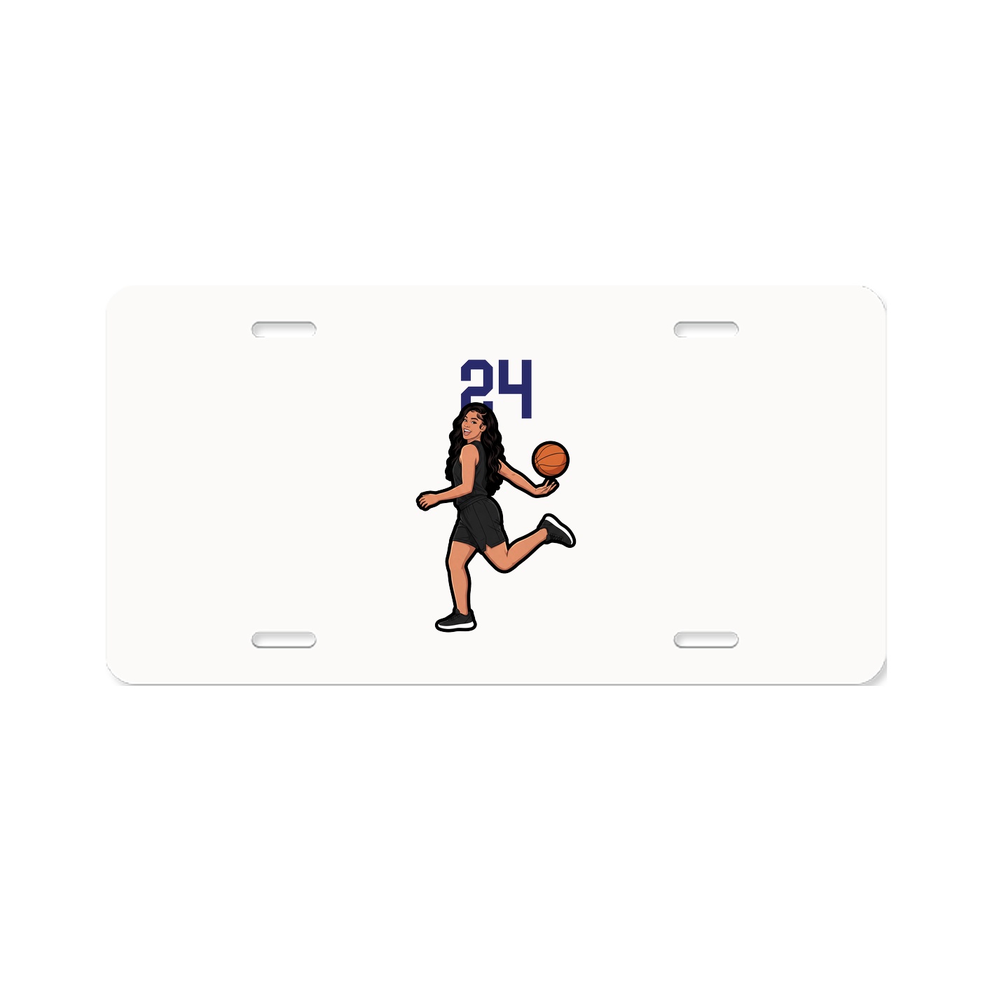 License Plate — Number Top in Classic