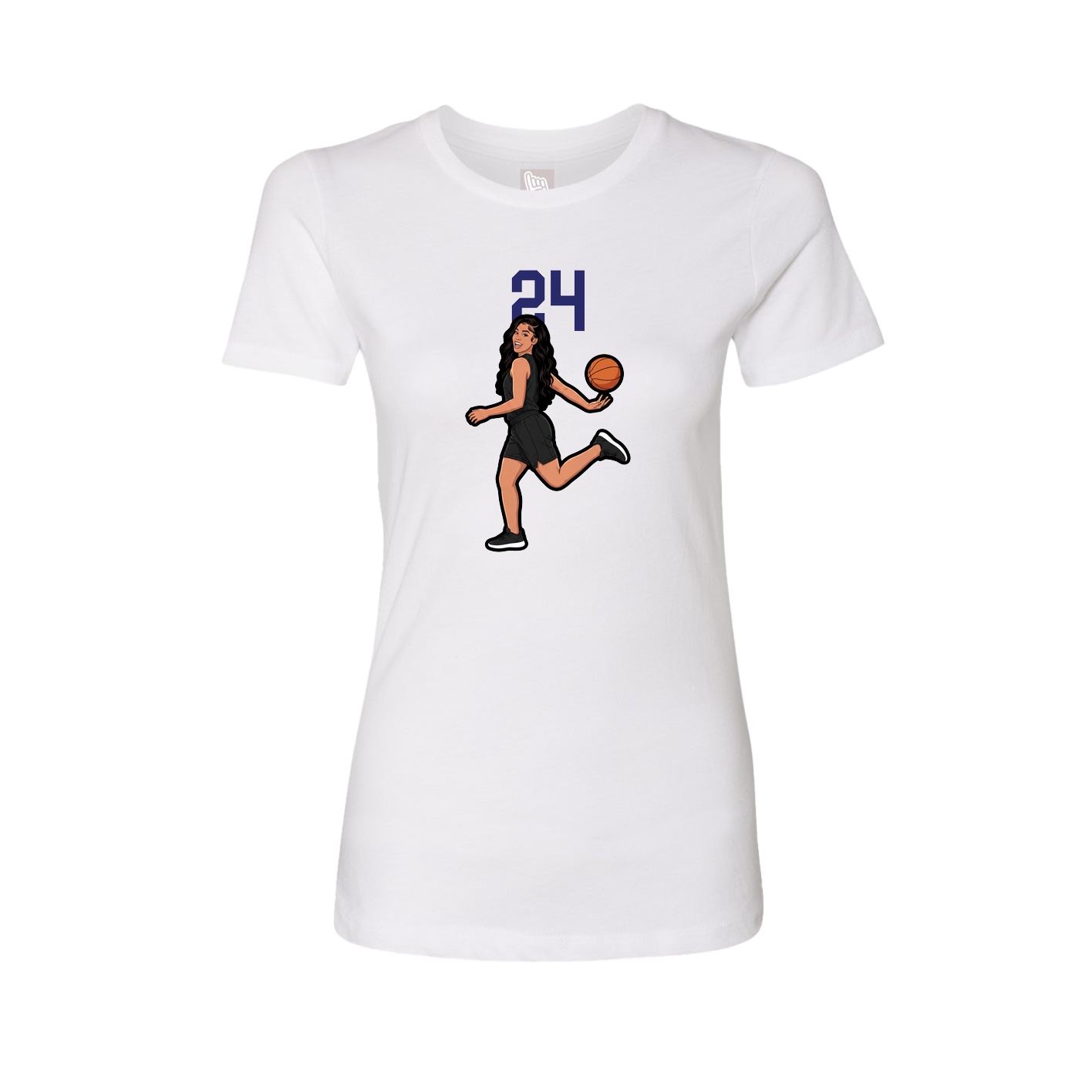 Womens Tee — Number Top in White
