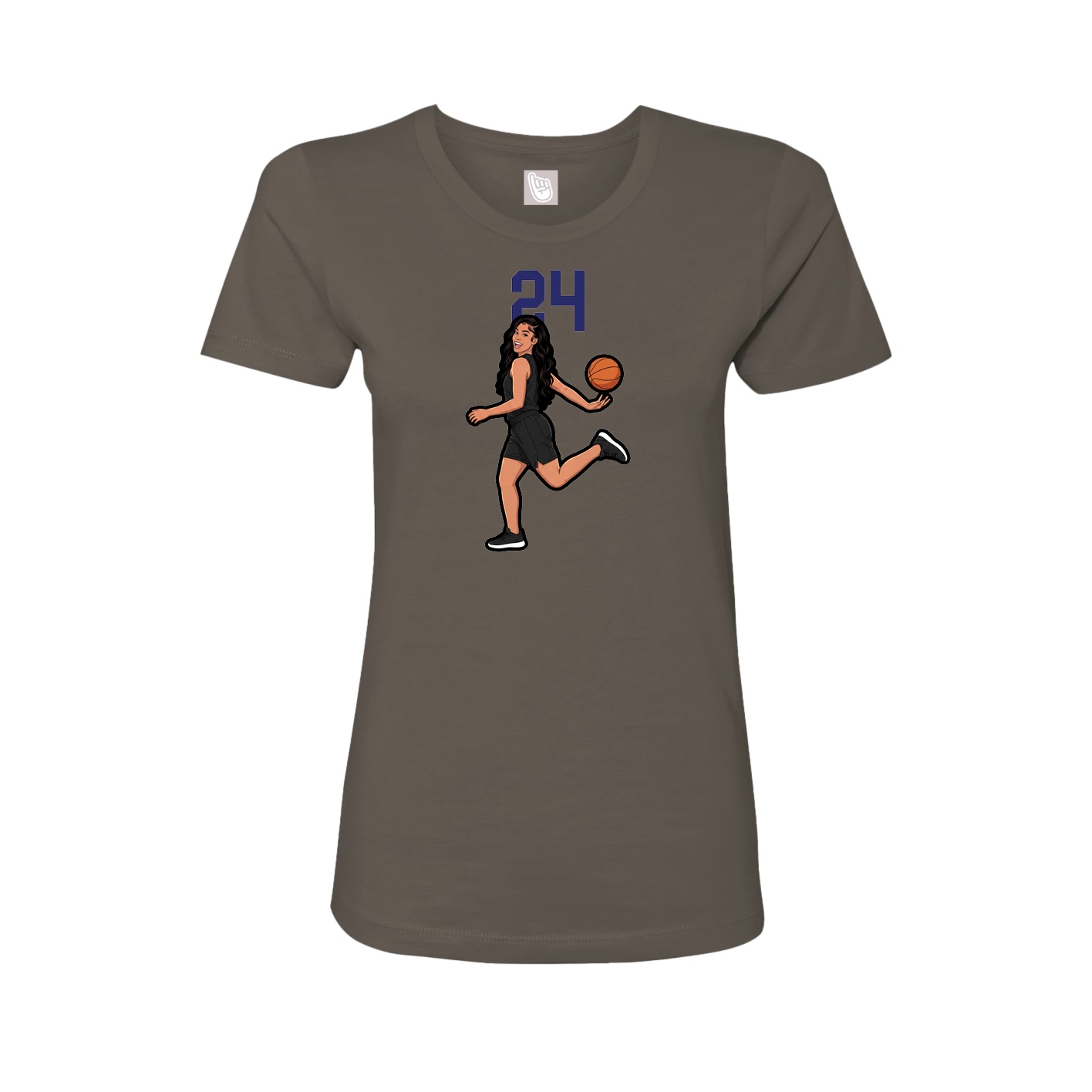Womens Tee — Number Top in Grey